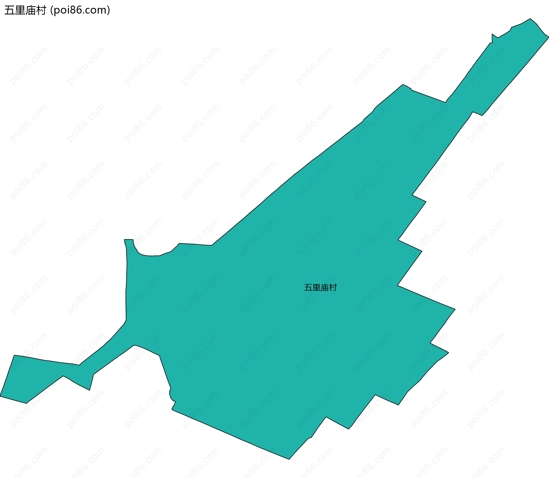 五里庙村边界地图
