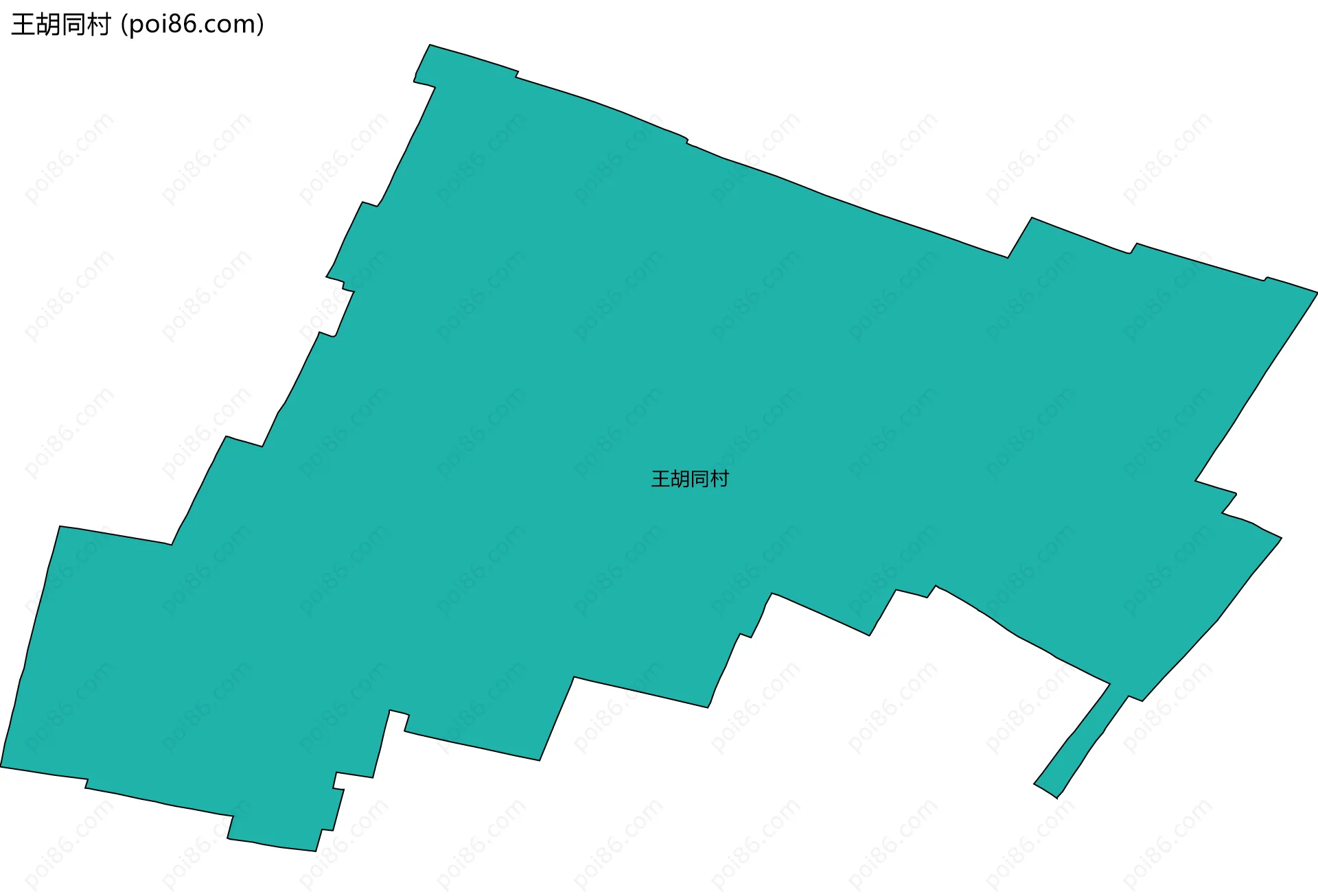王胡同村边界地图