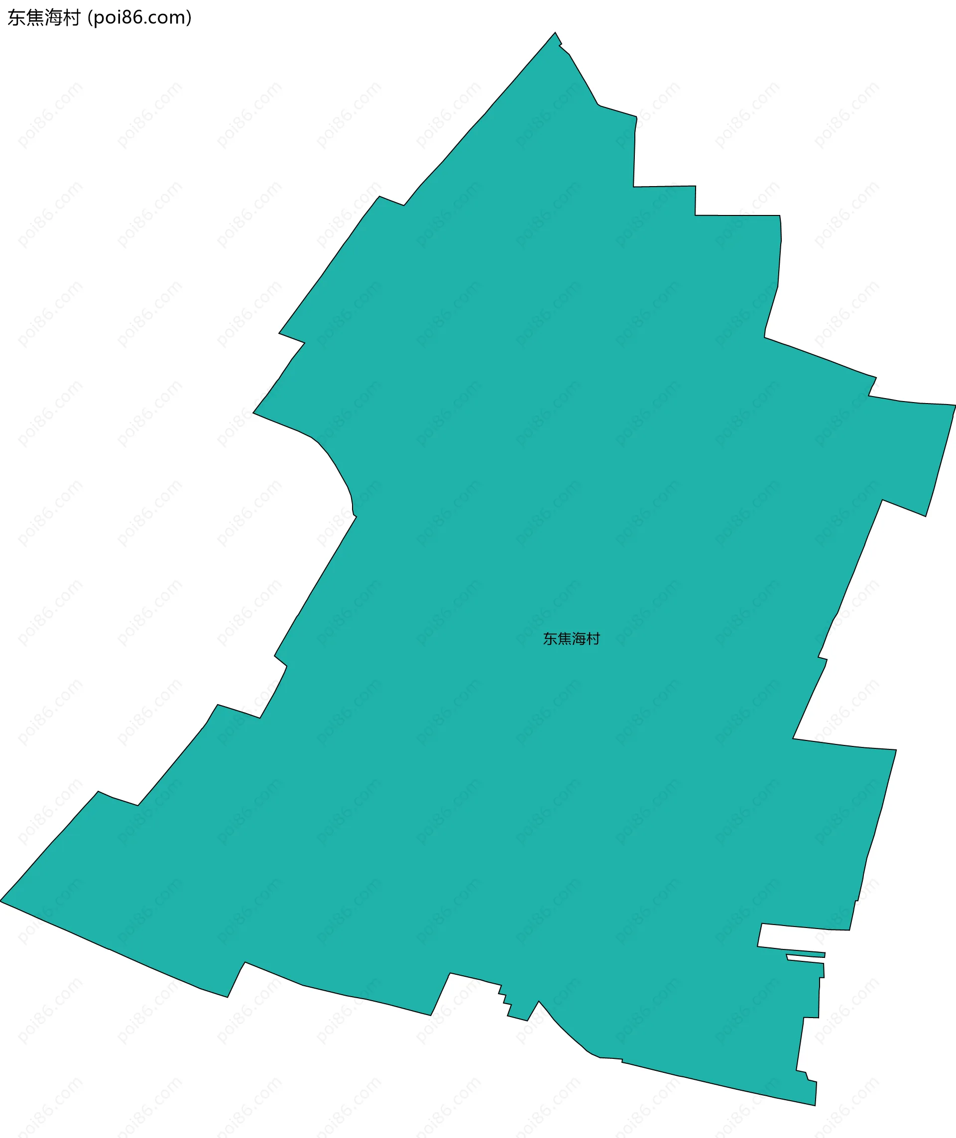 东焦海村边界地图