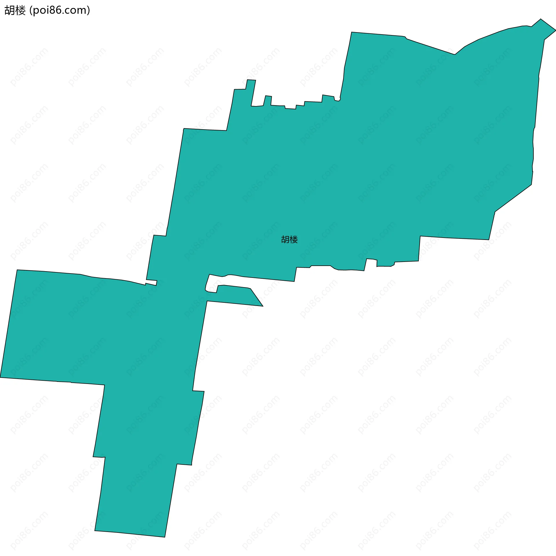 胡楼边界地图