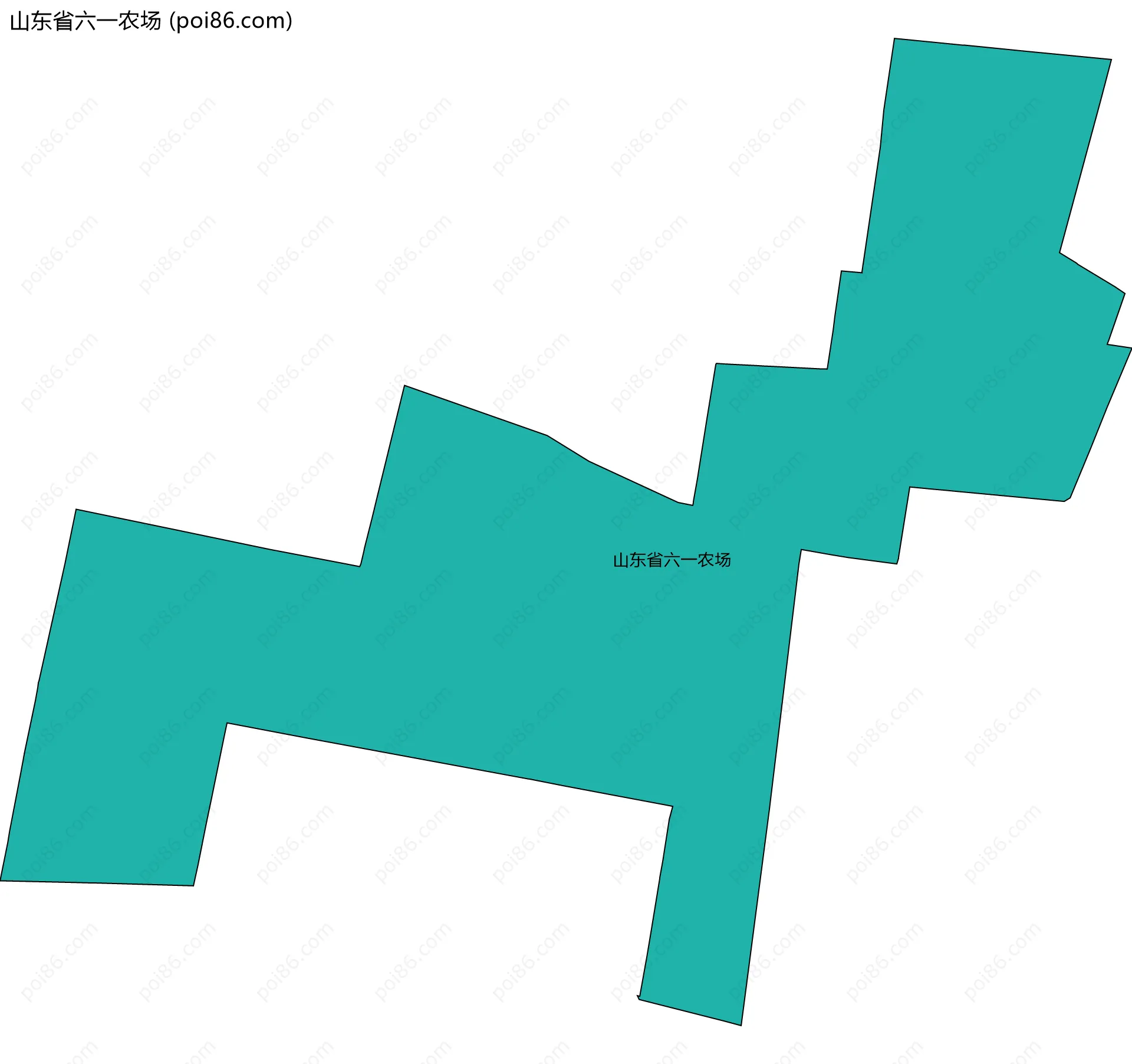 山东省六一农场边界地图