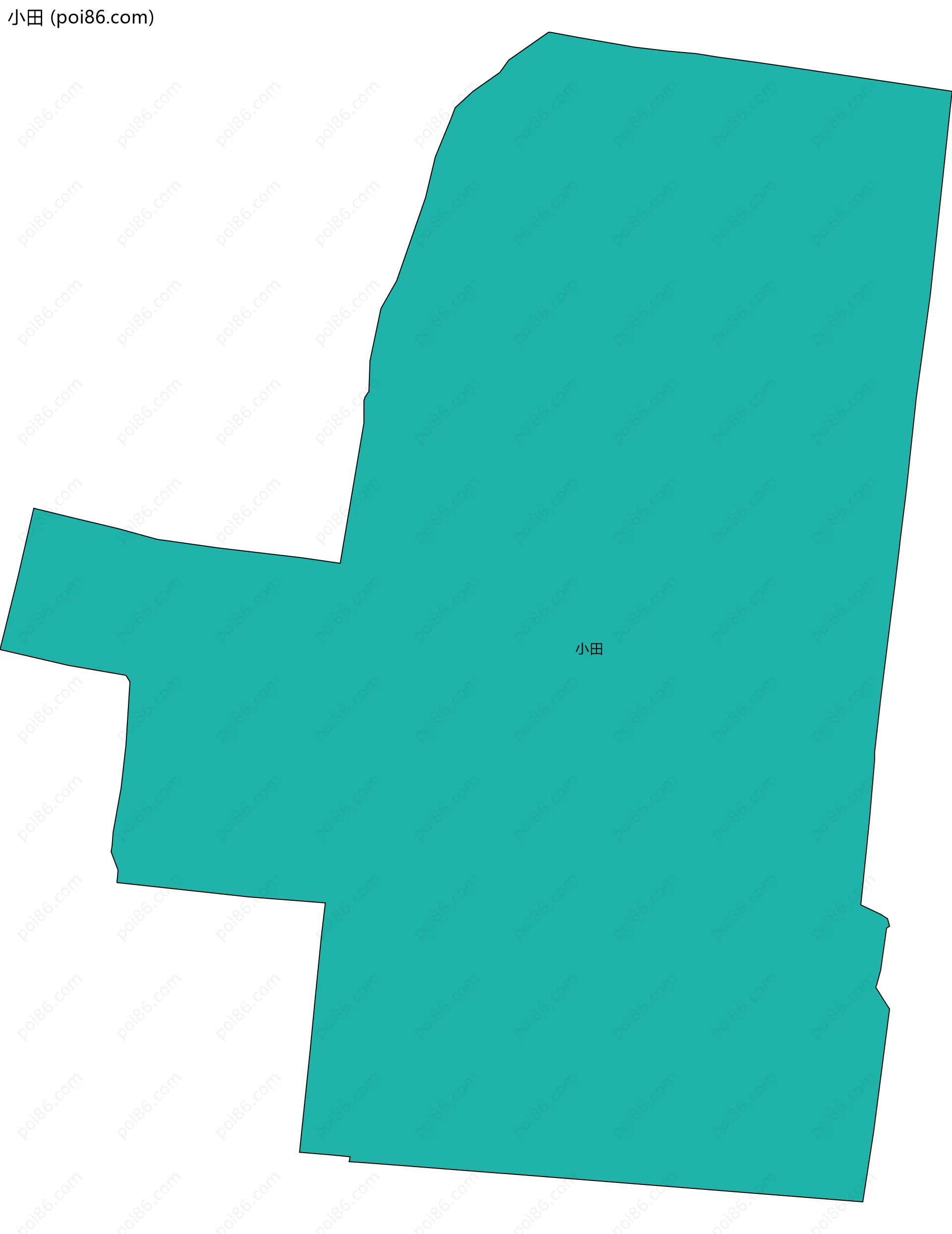 小田边界地图