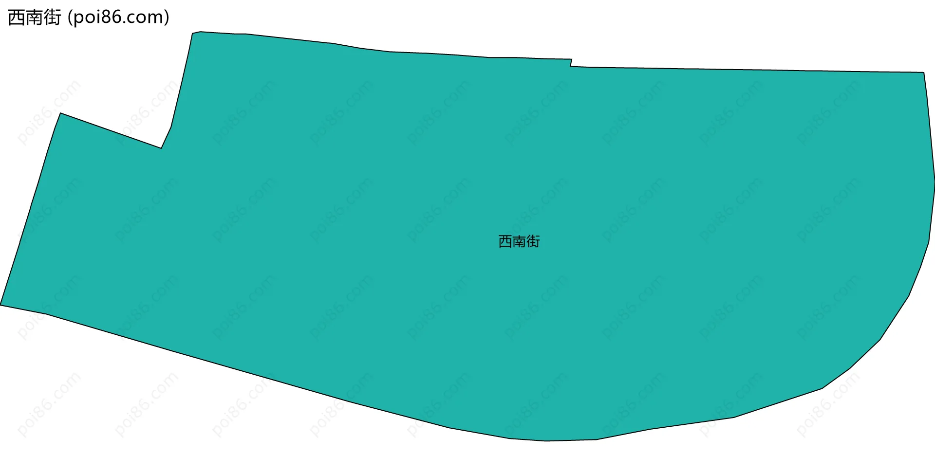 西南街边界地图