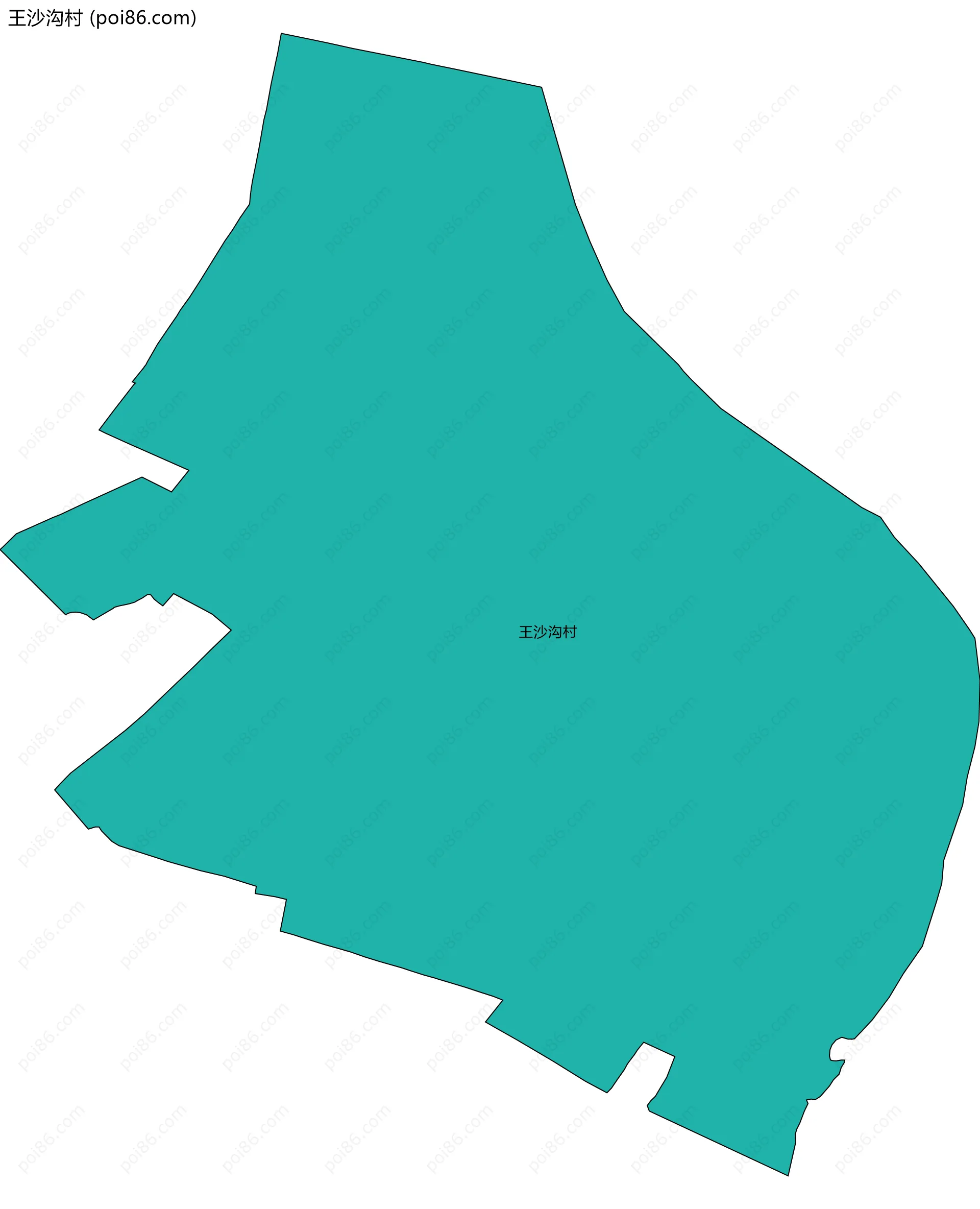 王沙沟村边界地图