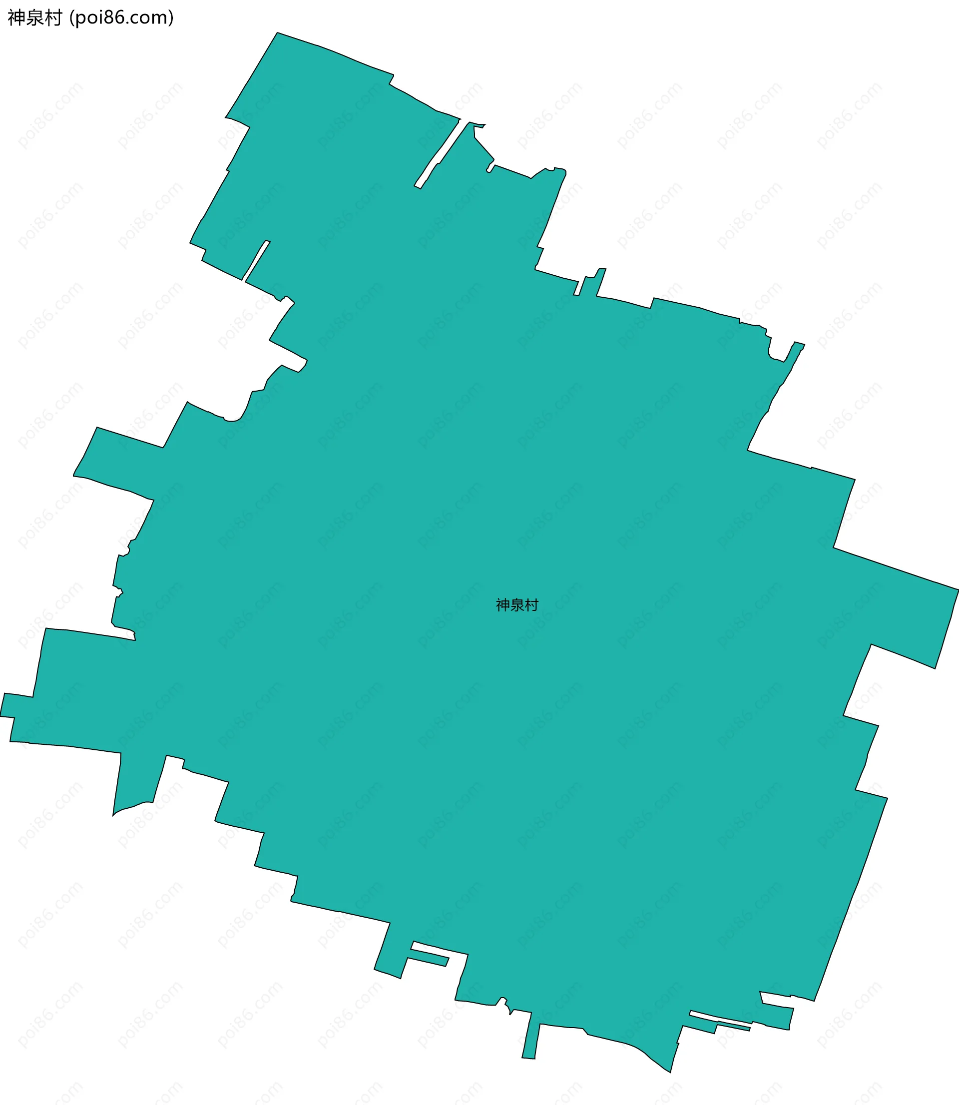 神泉村边界地图