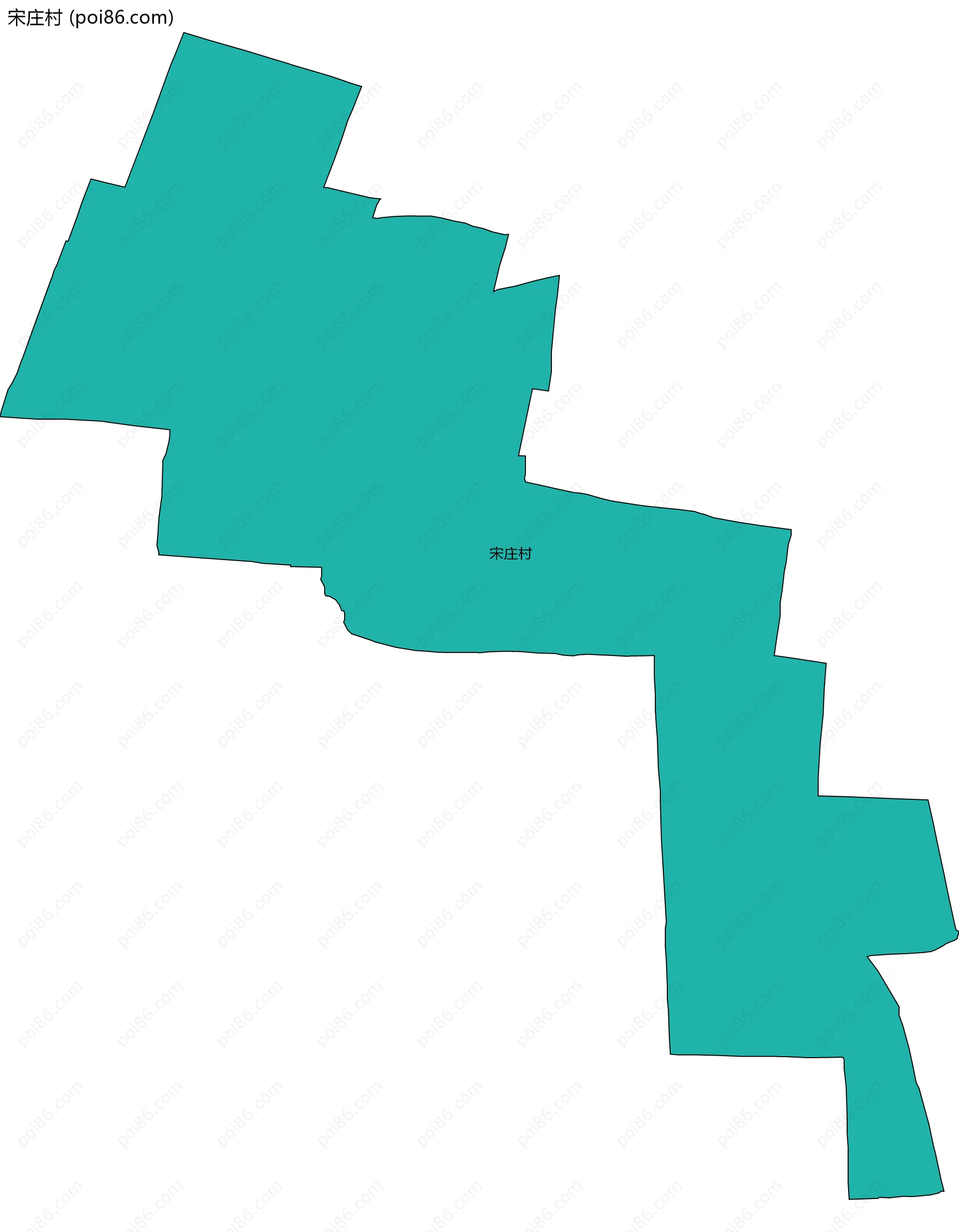 宋庄村边界地图