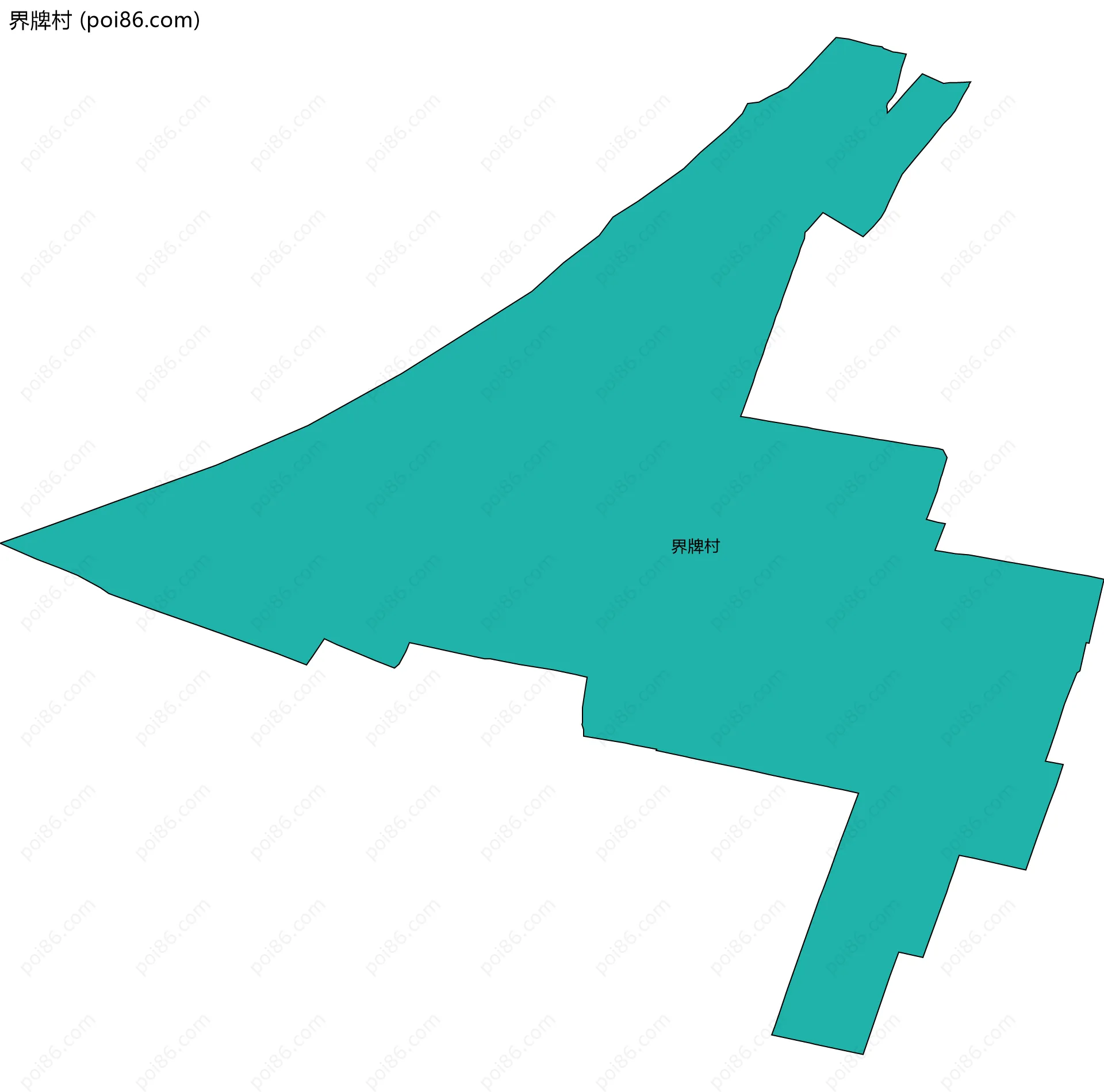 界牌村边界地图