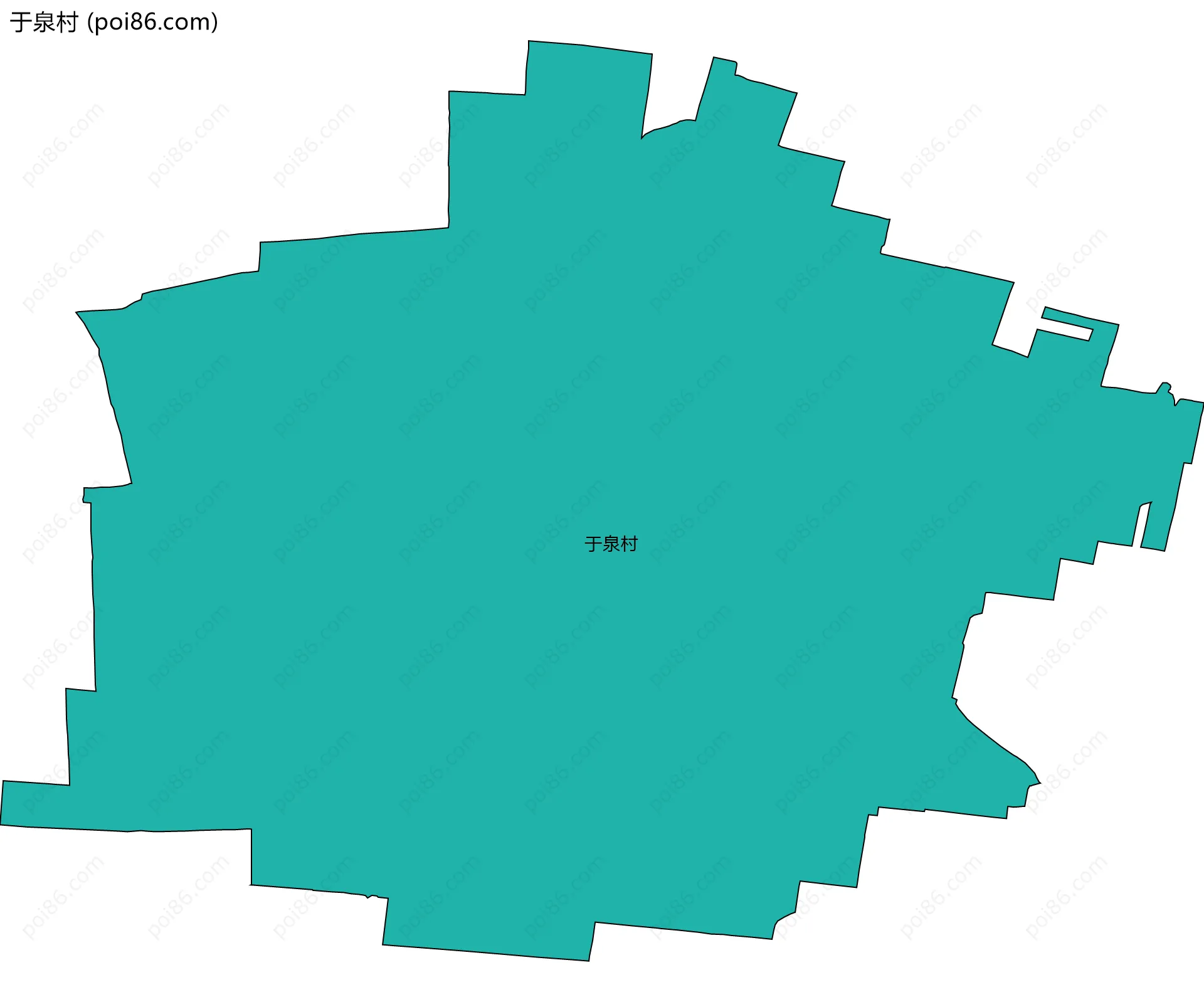 于泉村边界地图