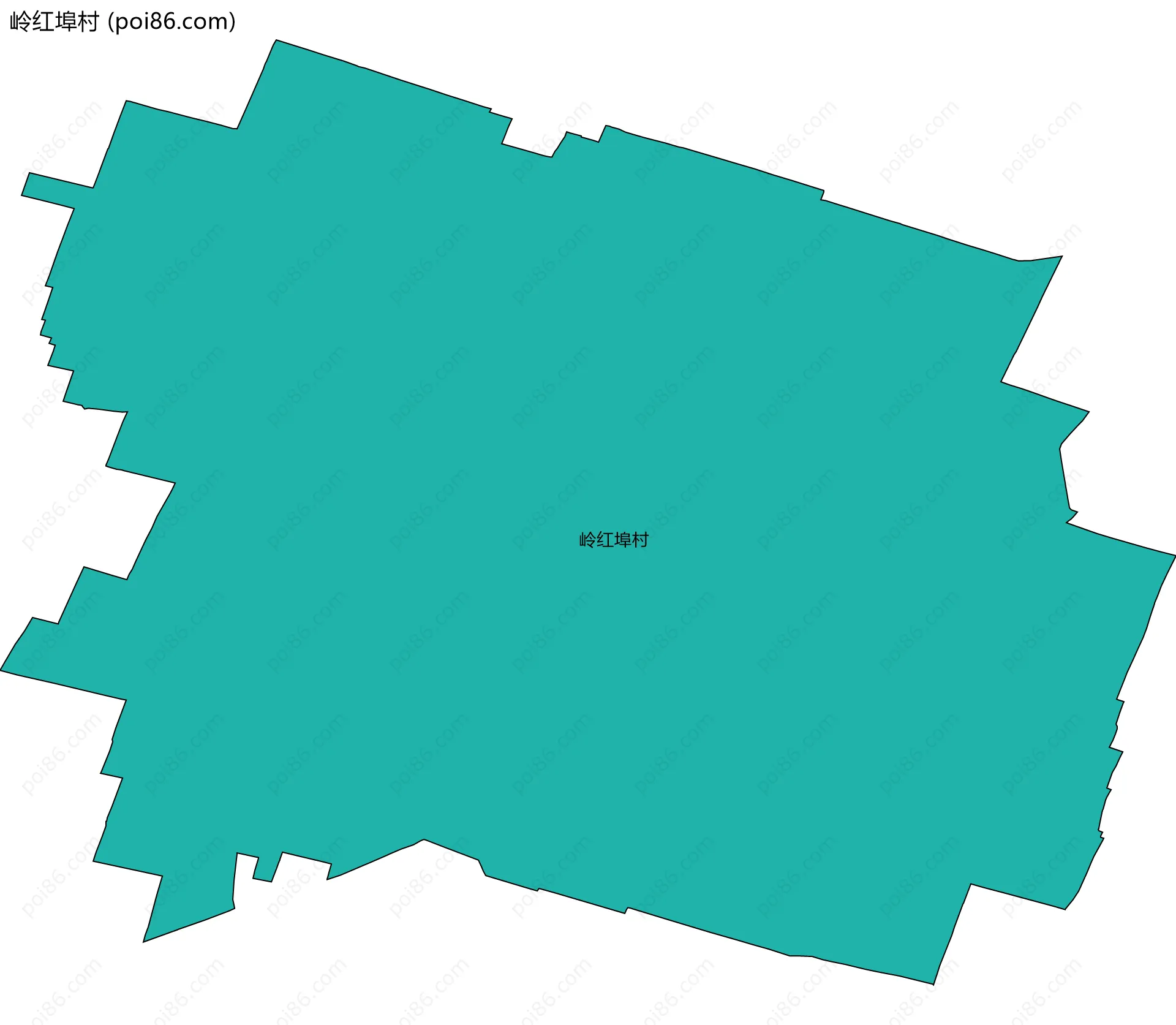 岭红埠村边界地图
