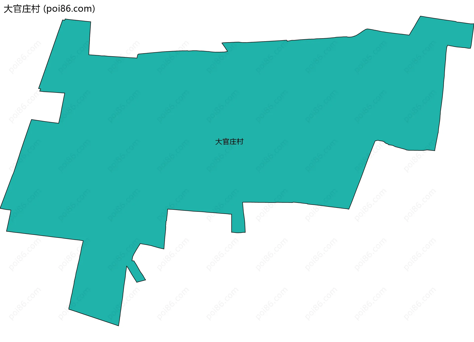 大官庄村边界地图