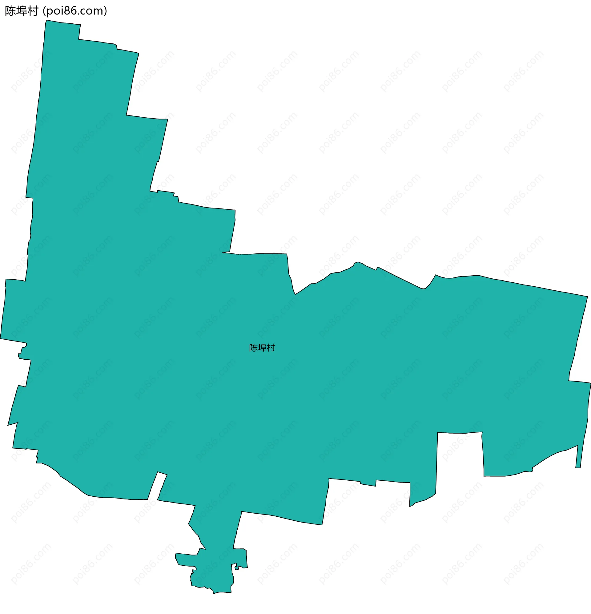 陈埠村边界地图