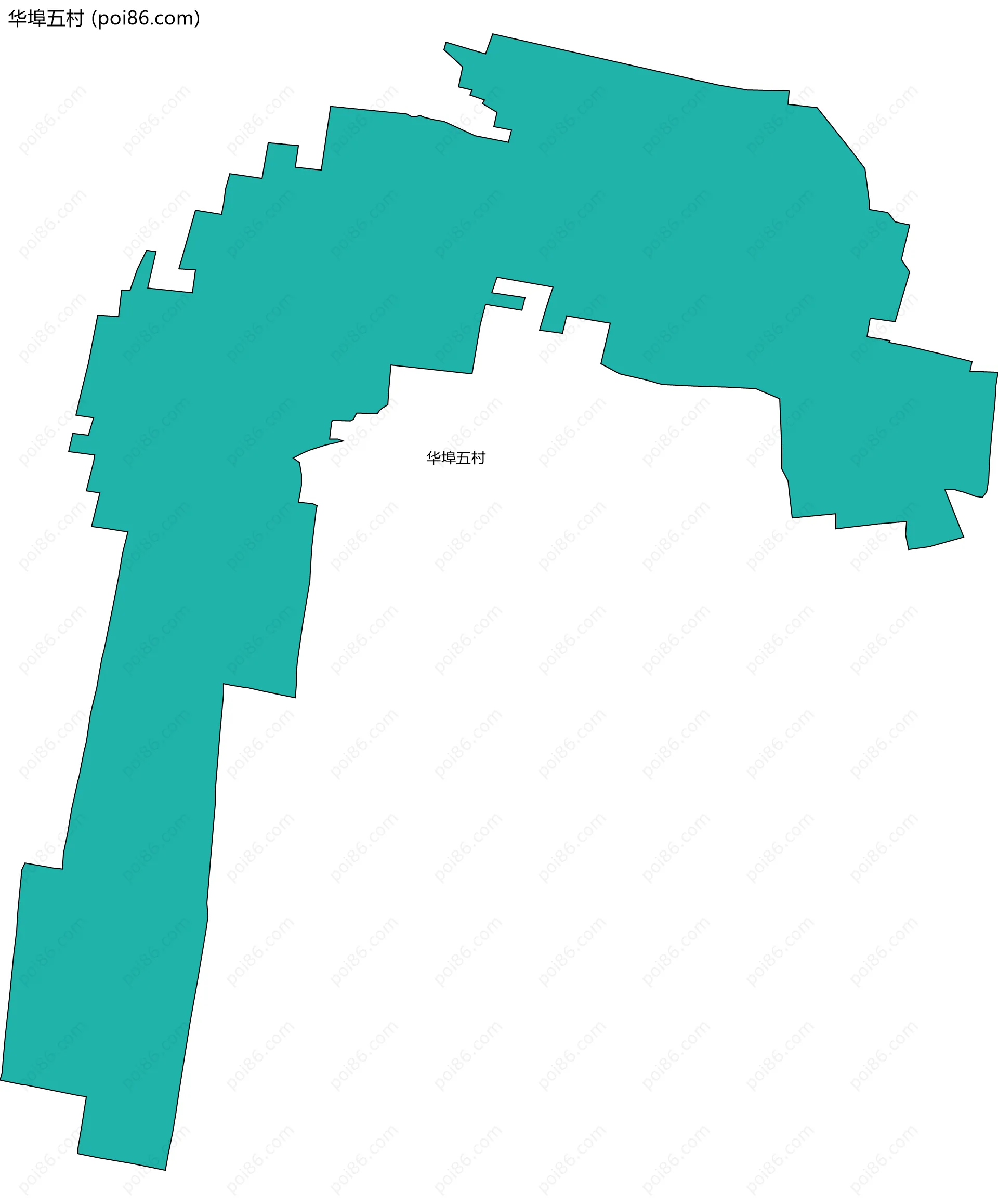 华埠五村边界地图