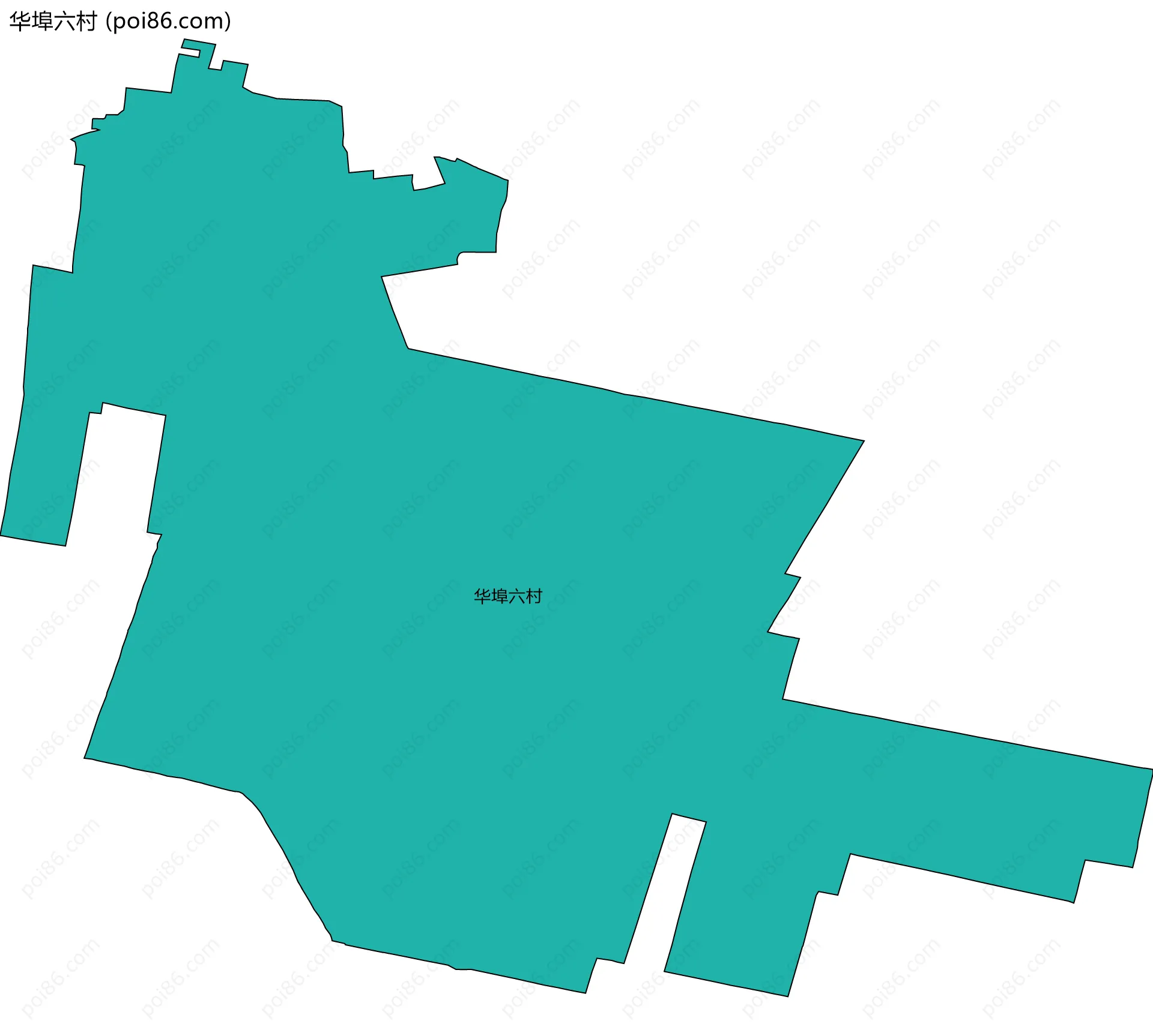 华埠六村边界地图
