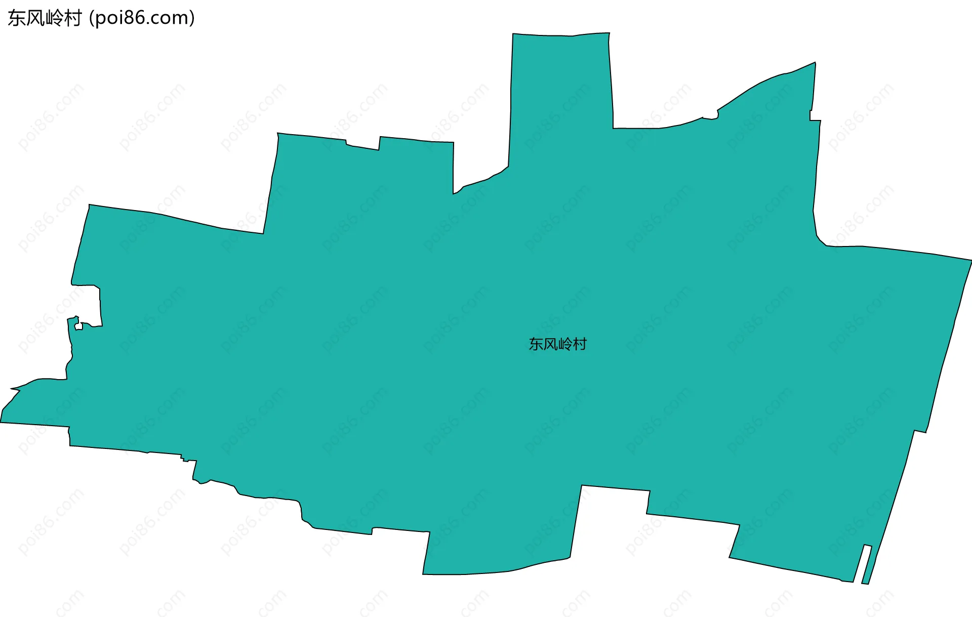 东风岭村边界地图
