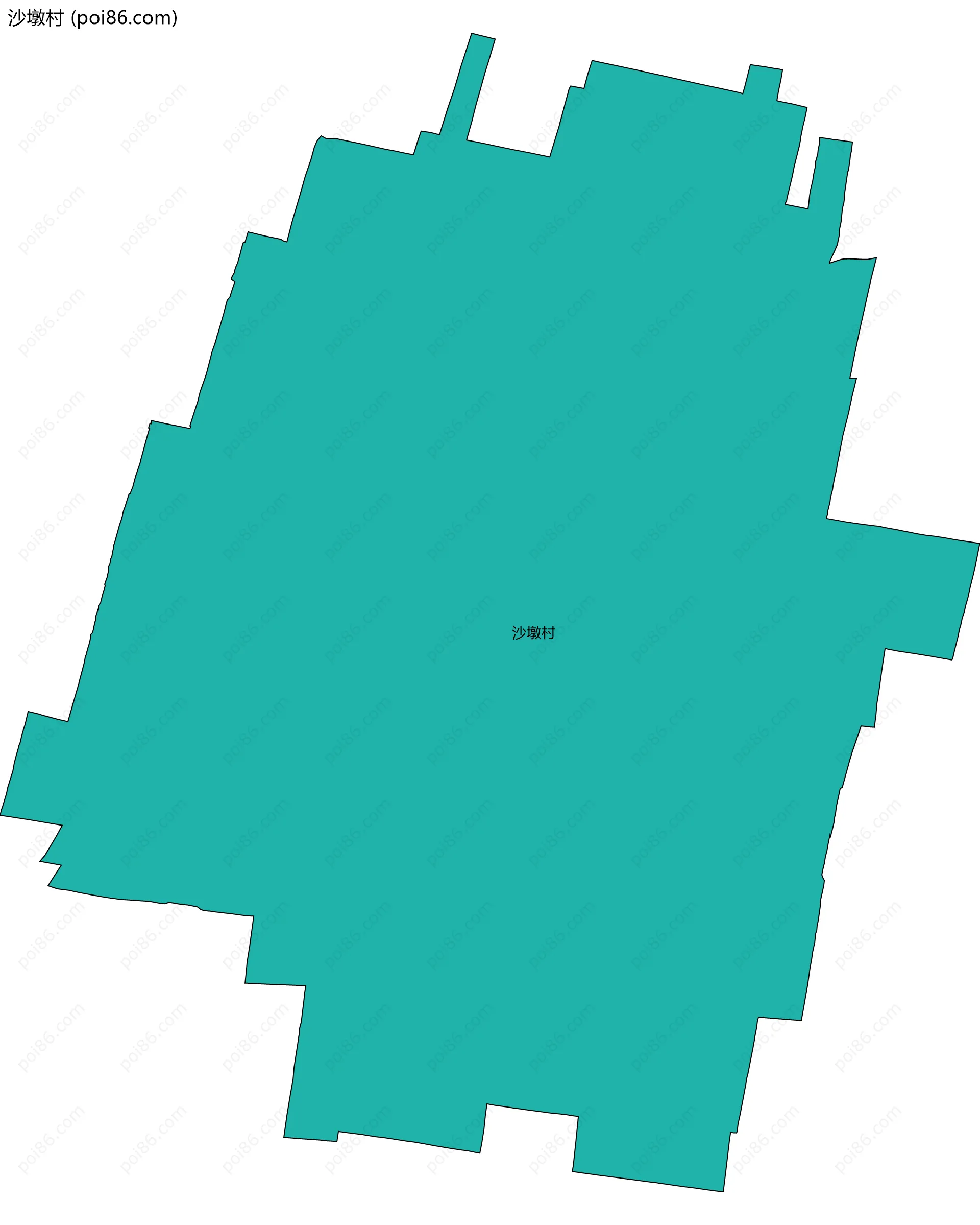 沙墩村边界地图