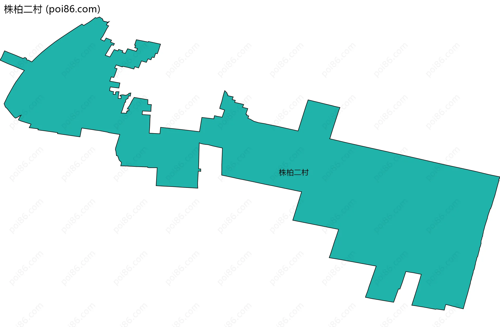 株柏二村边界地图