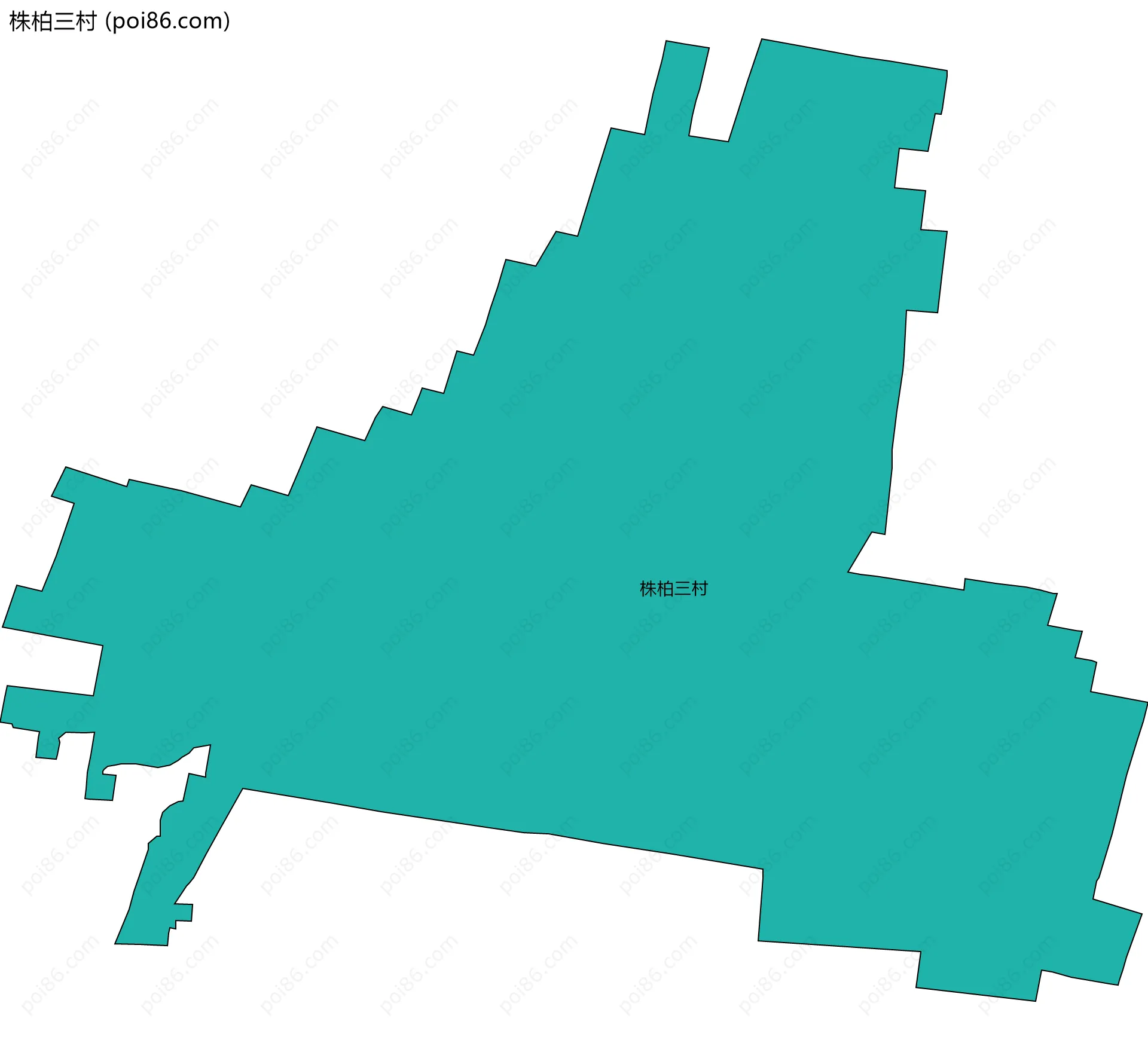 株柏三村边界地图