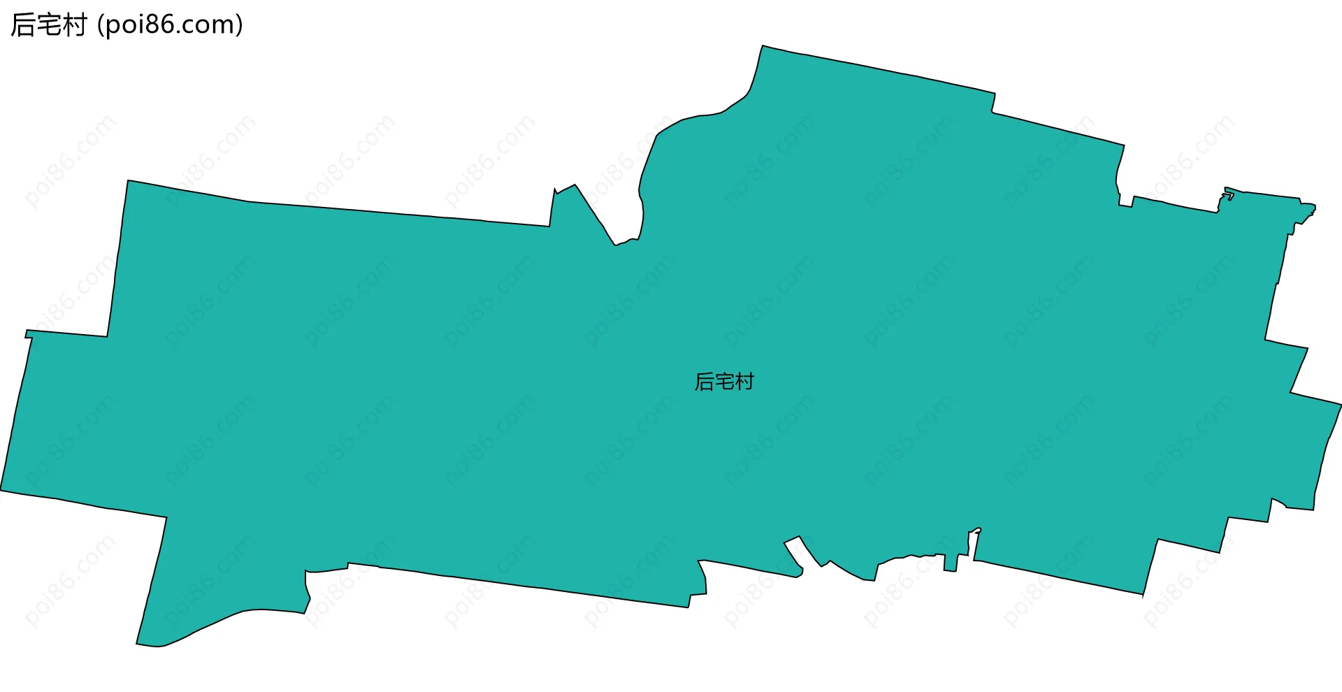 后宅村边界地图