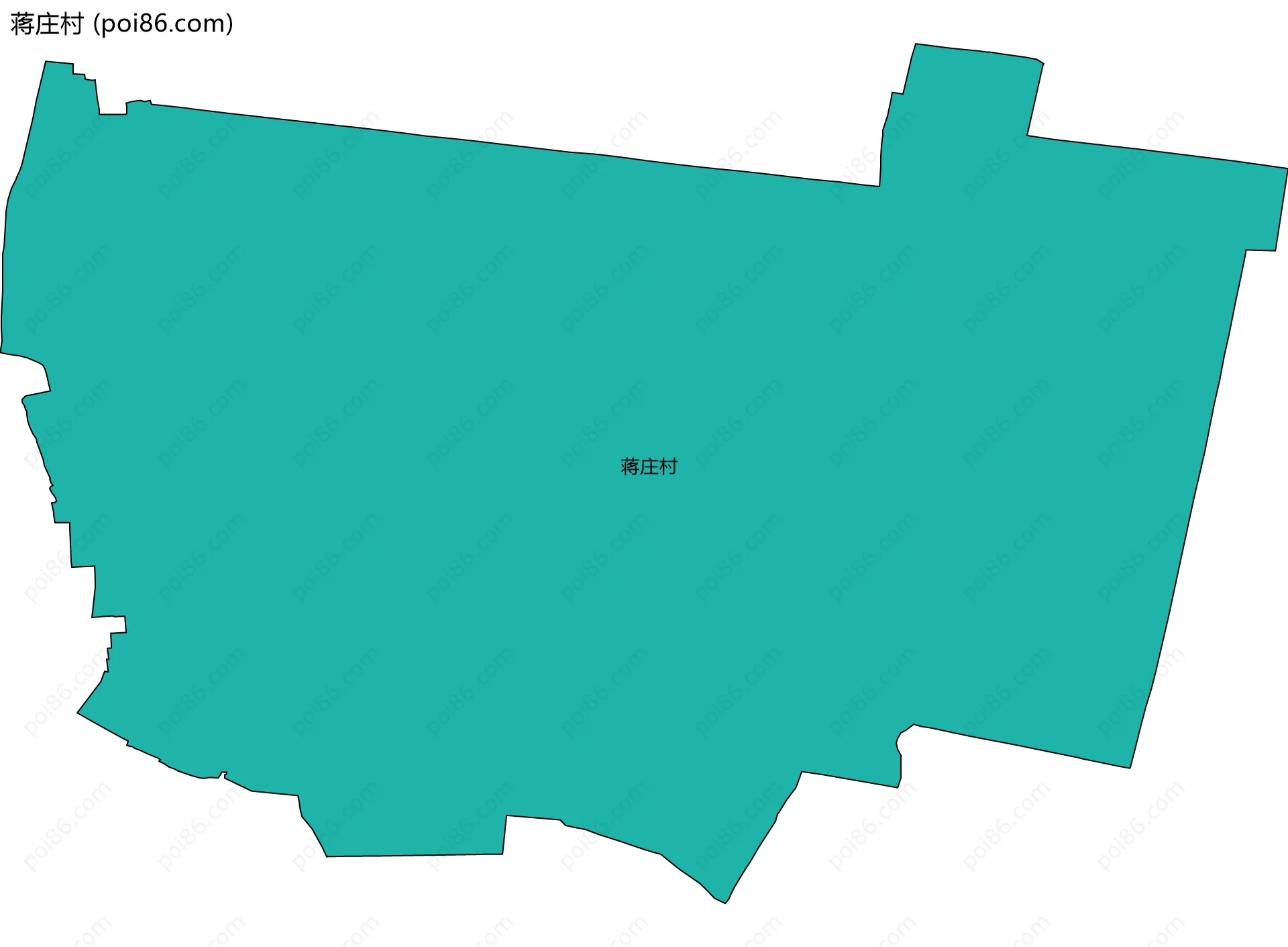 蒋庄村边界地图