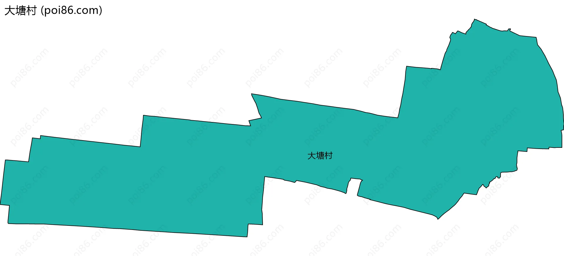 大塘村边界地图