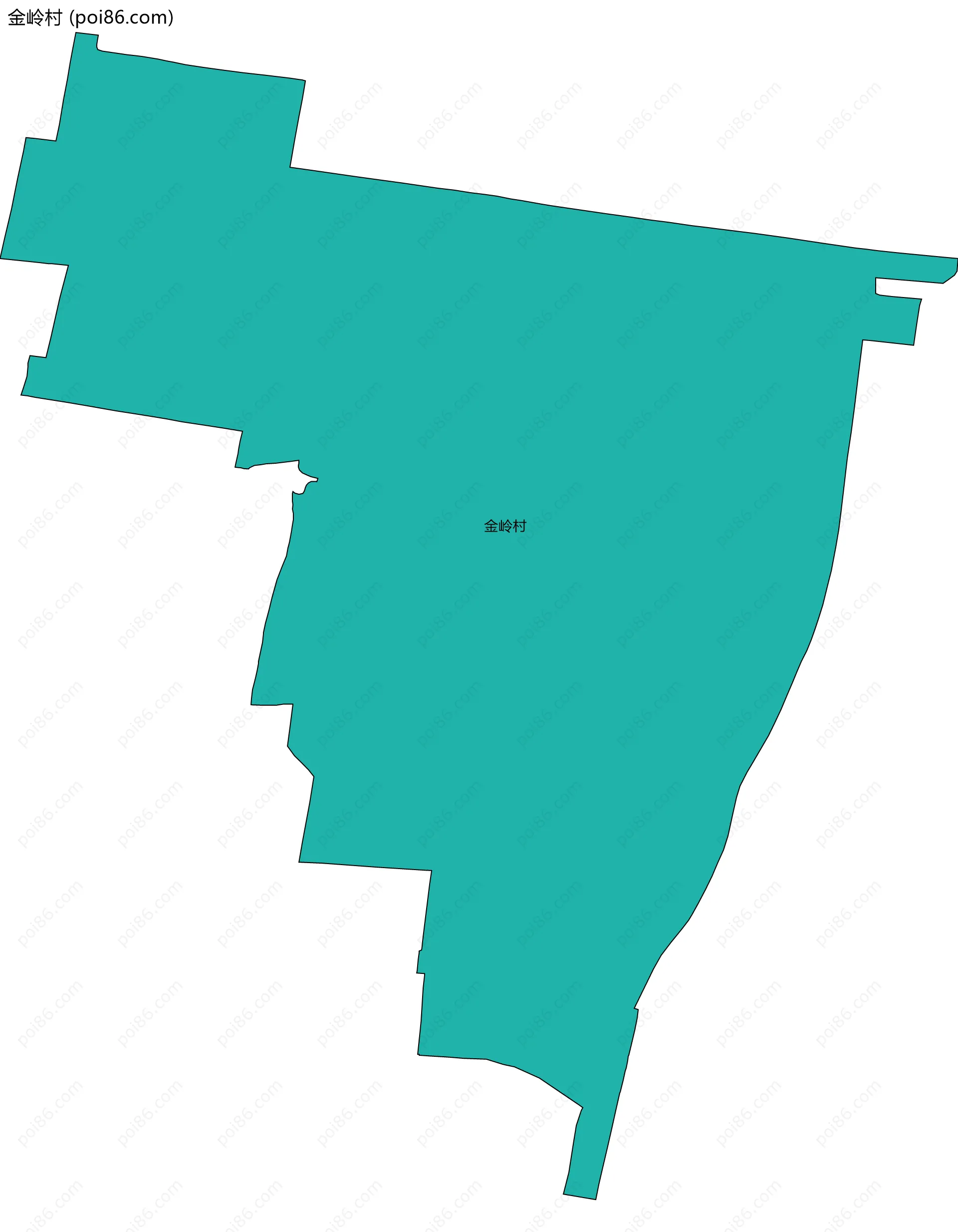 金岭村边界地图