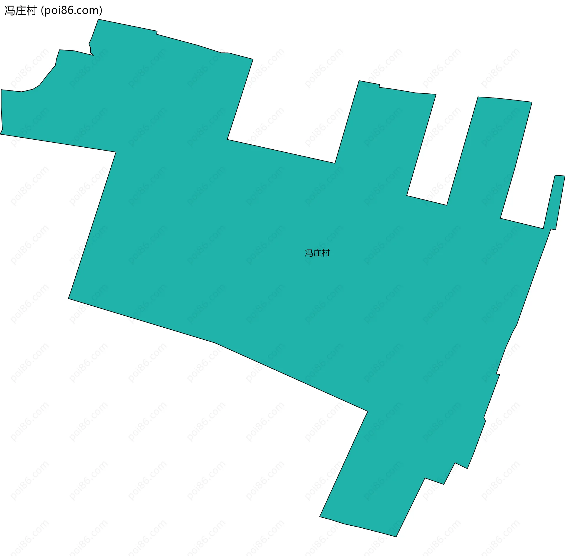 冯庄村边界地图