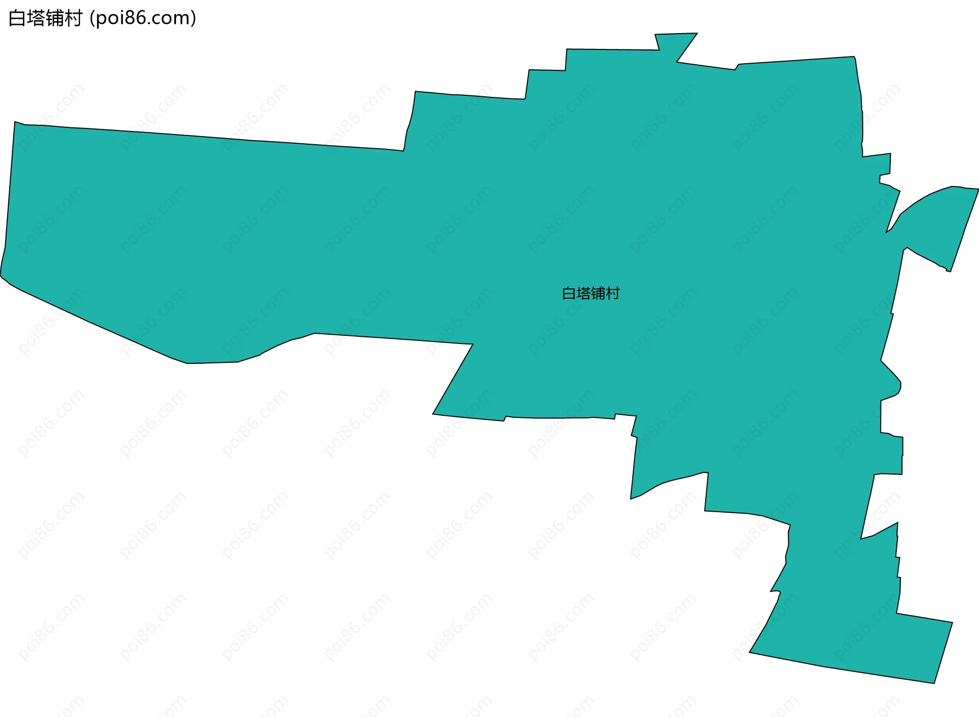 白塔铺村边界地图
