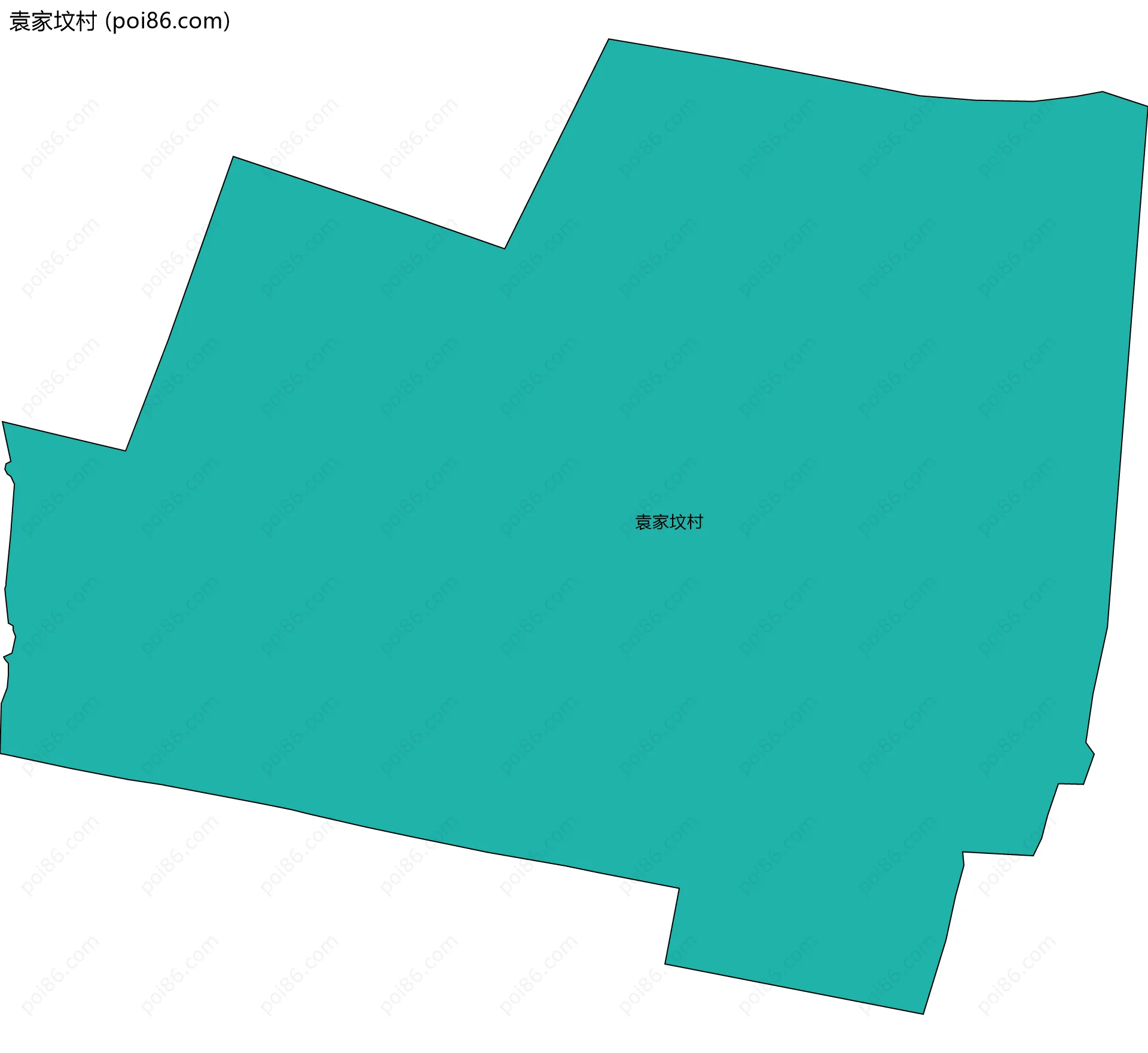 袁家坟村边界地图