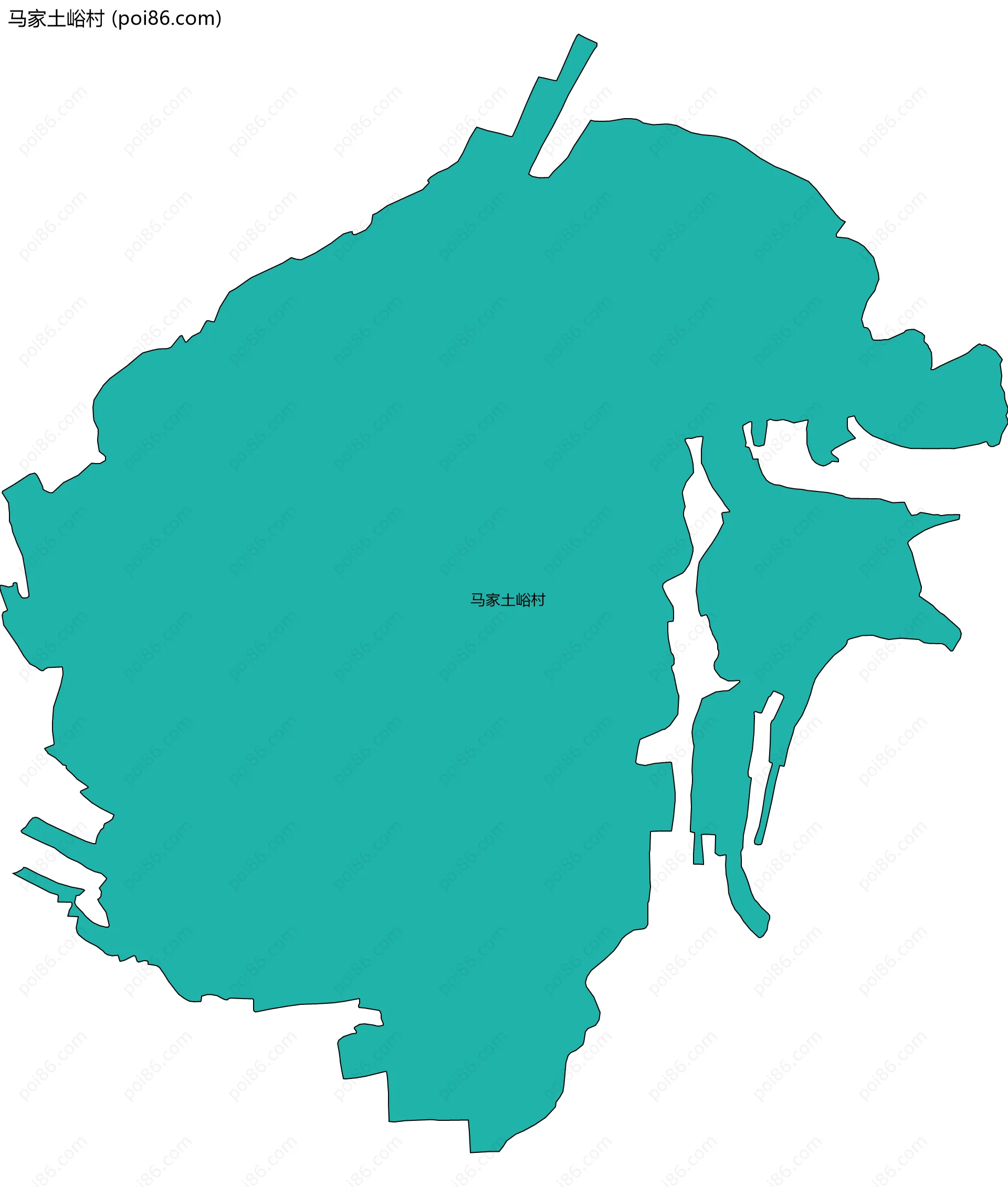 马家土峪村边界地图