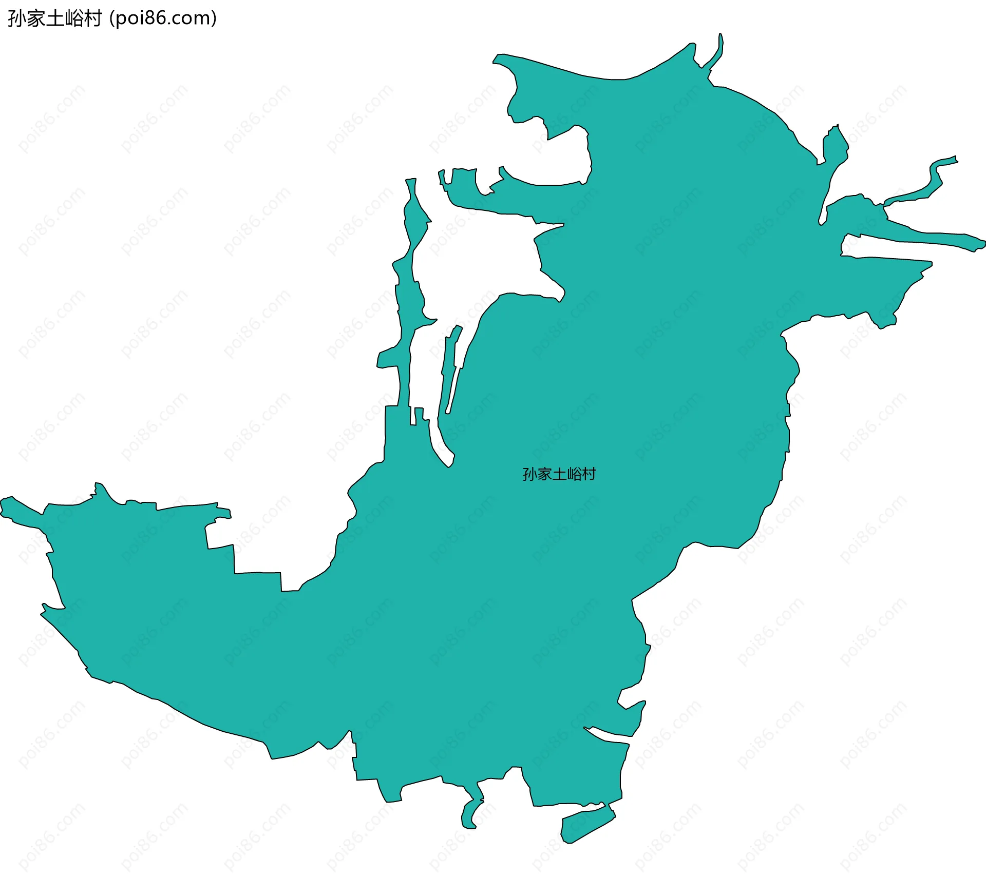 孙家土峪村边界地图