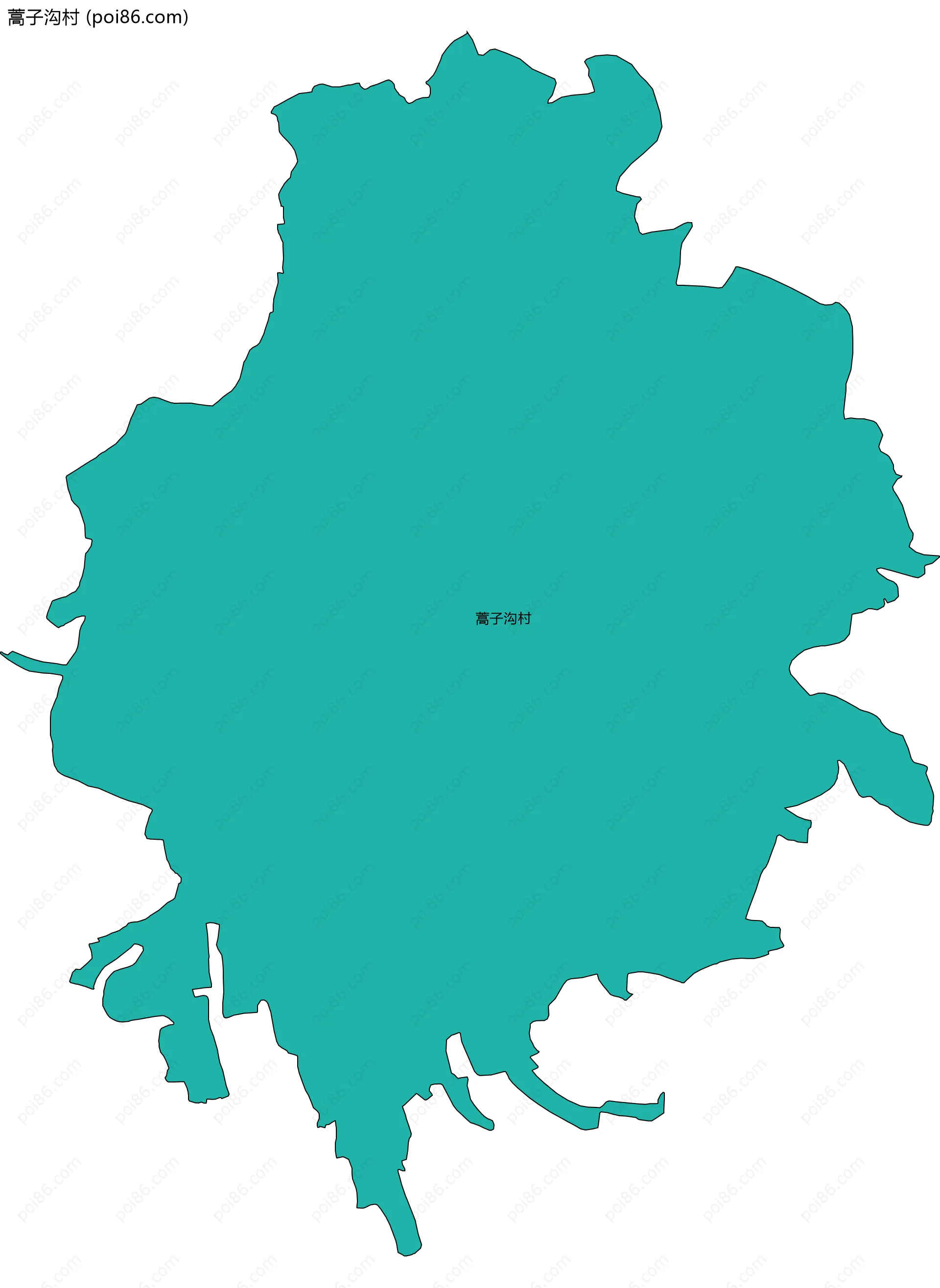 蒿子沟村边界地图