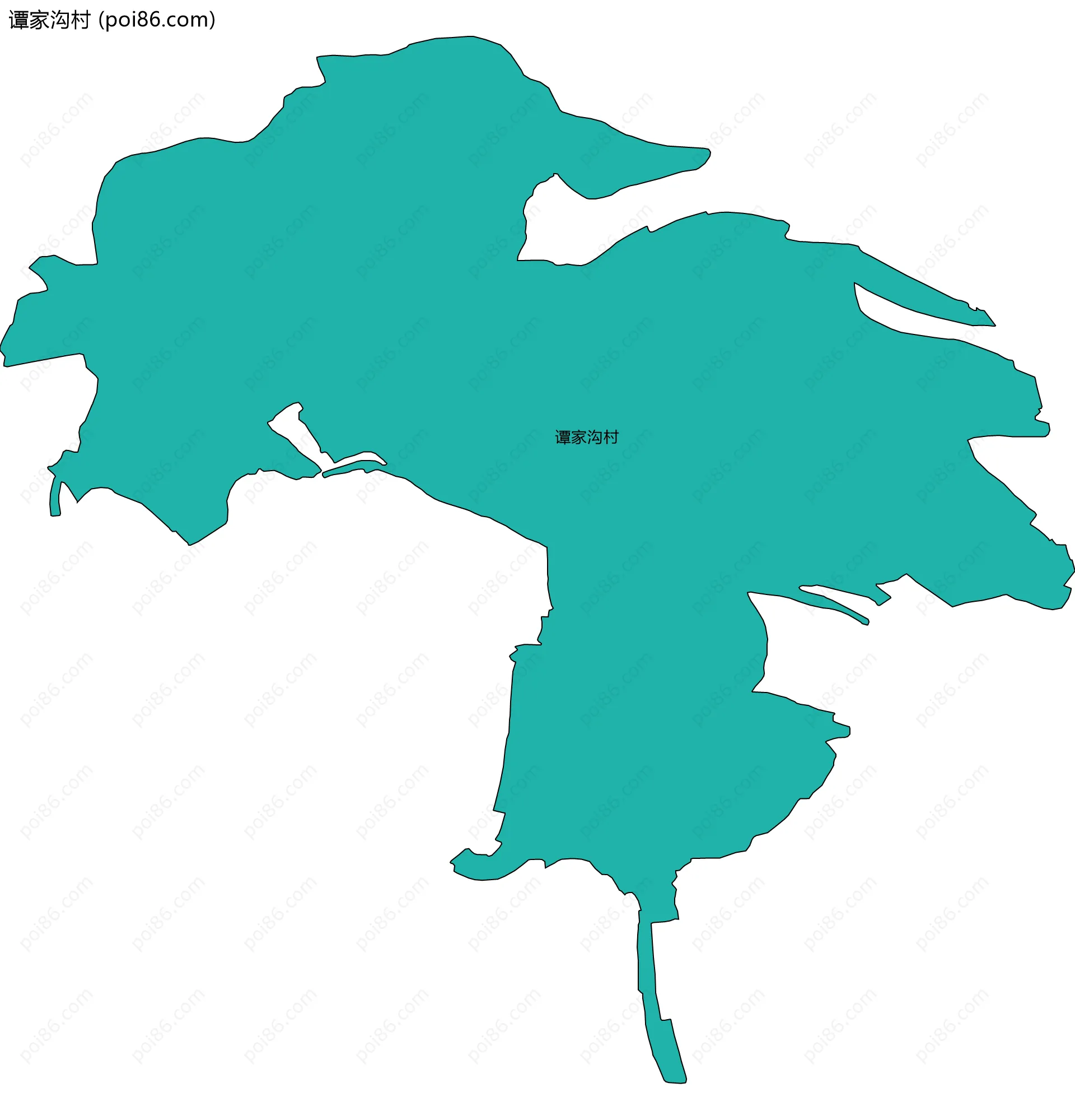 谭家沟村边界地图