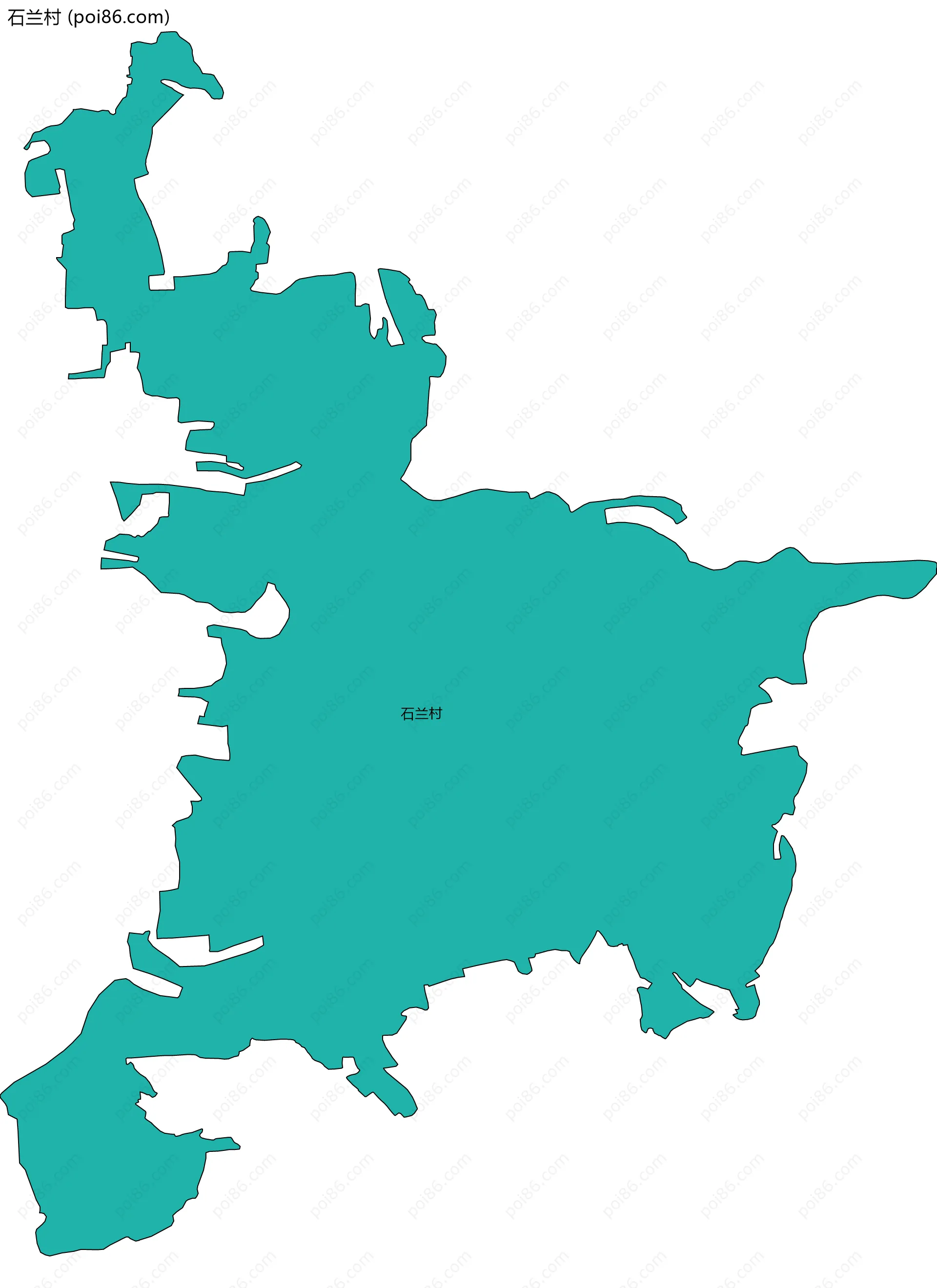 石兰村边界地图