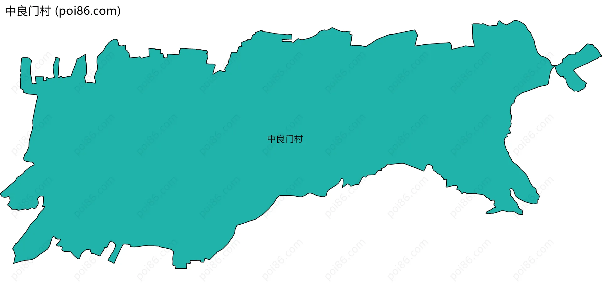 中良门村边界地图