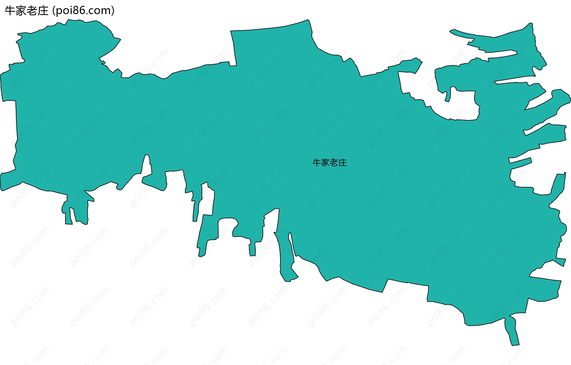 牛家老庄边界地图