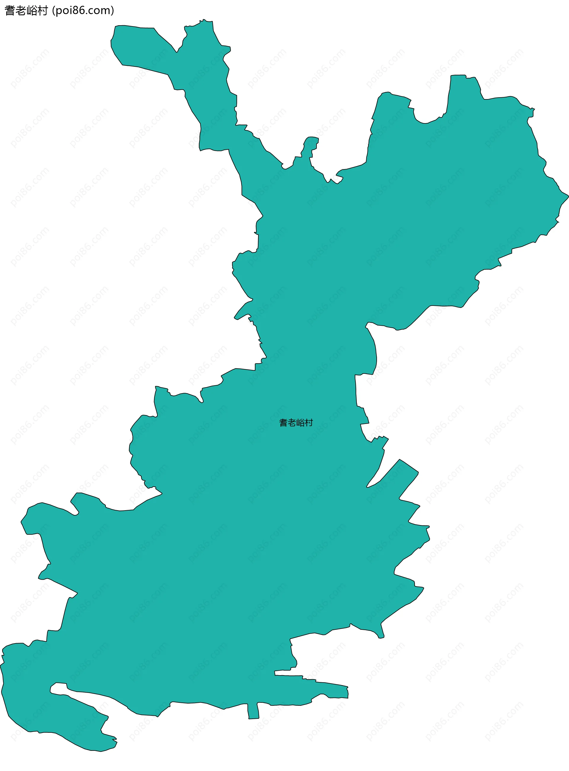 耆老峪村边界地图