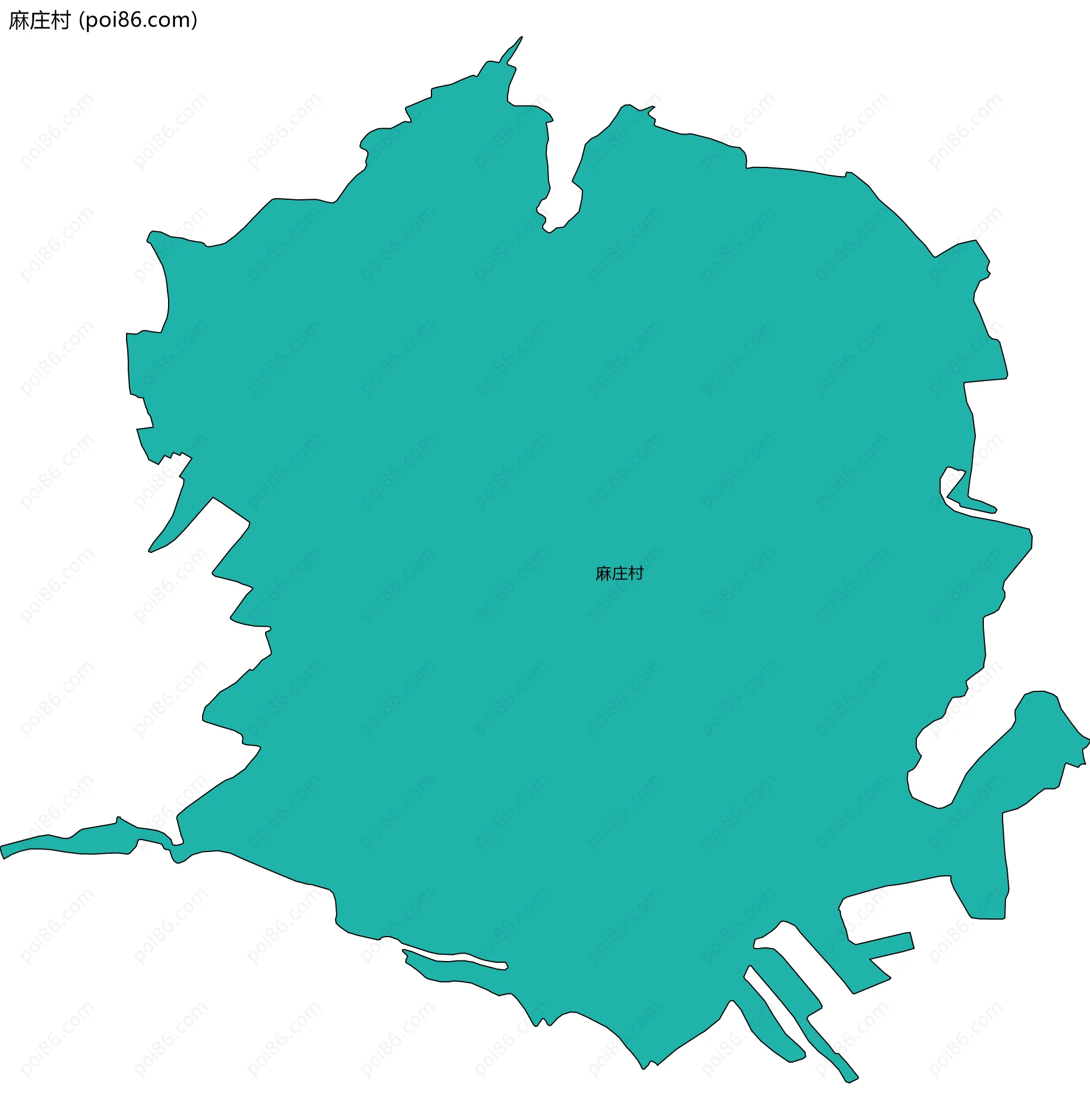 麻庄村边界地图