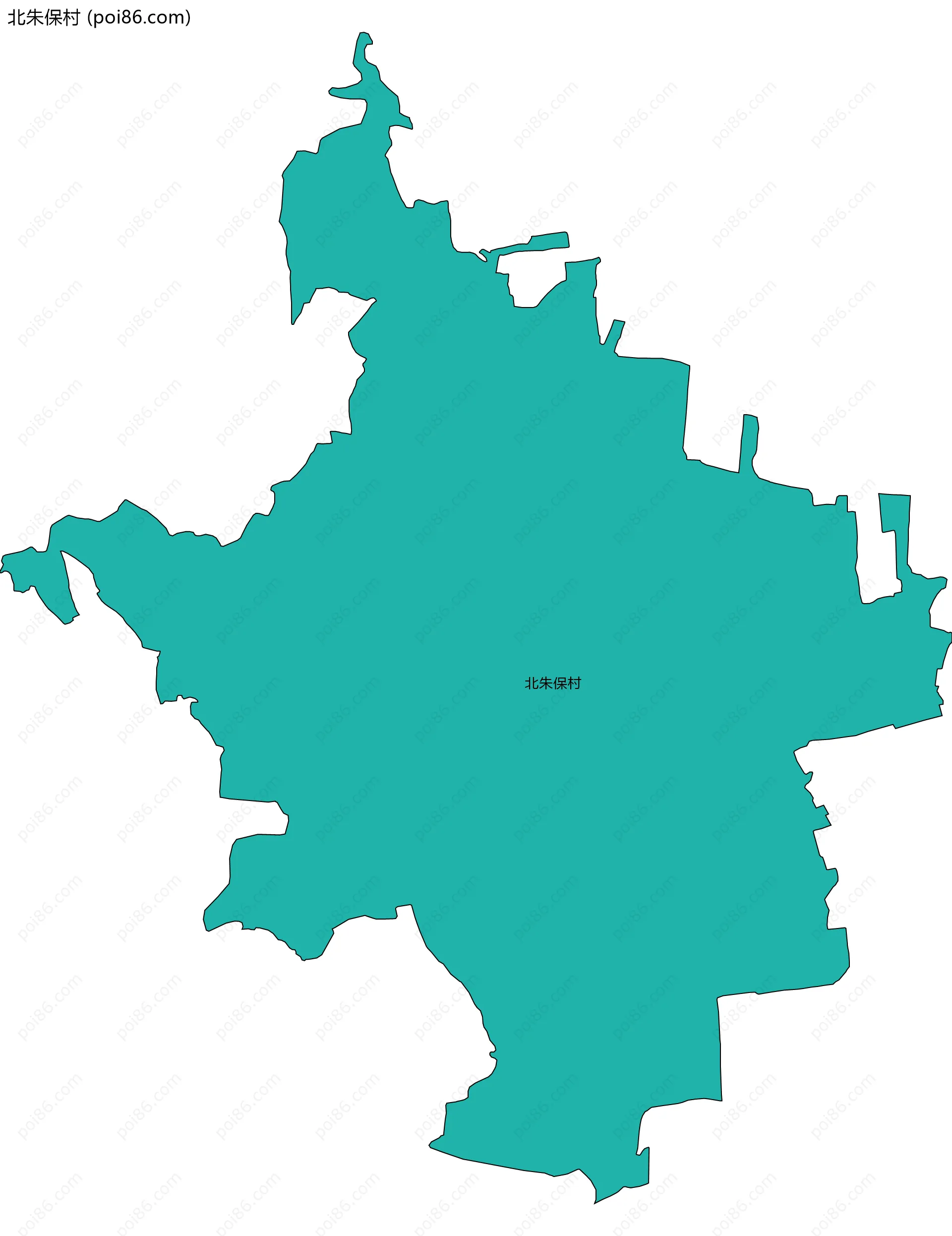北朱保村边界地图