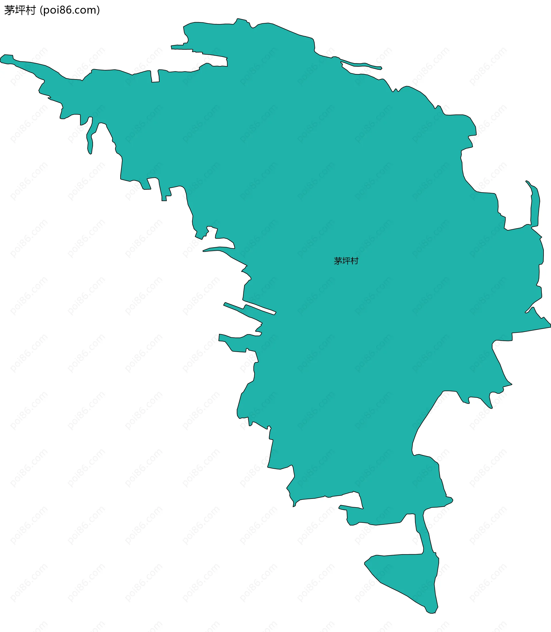 茅坪村边界地图