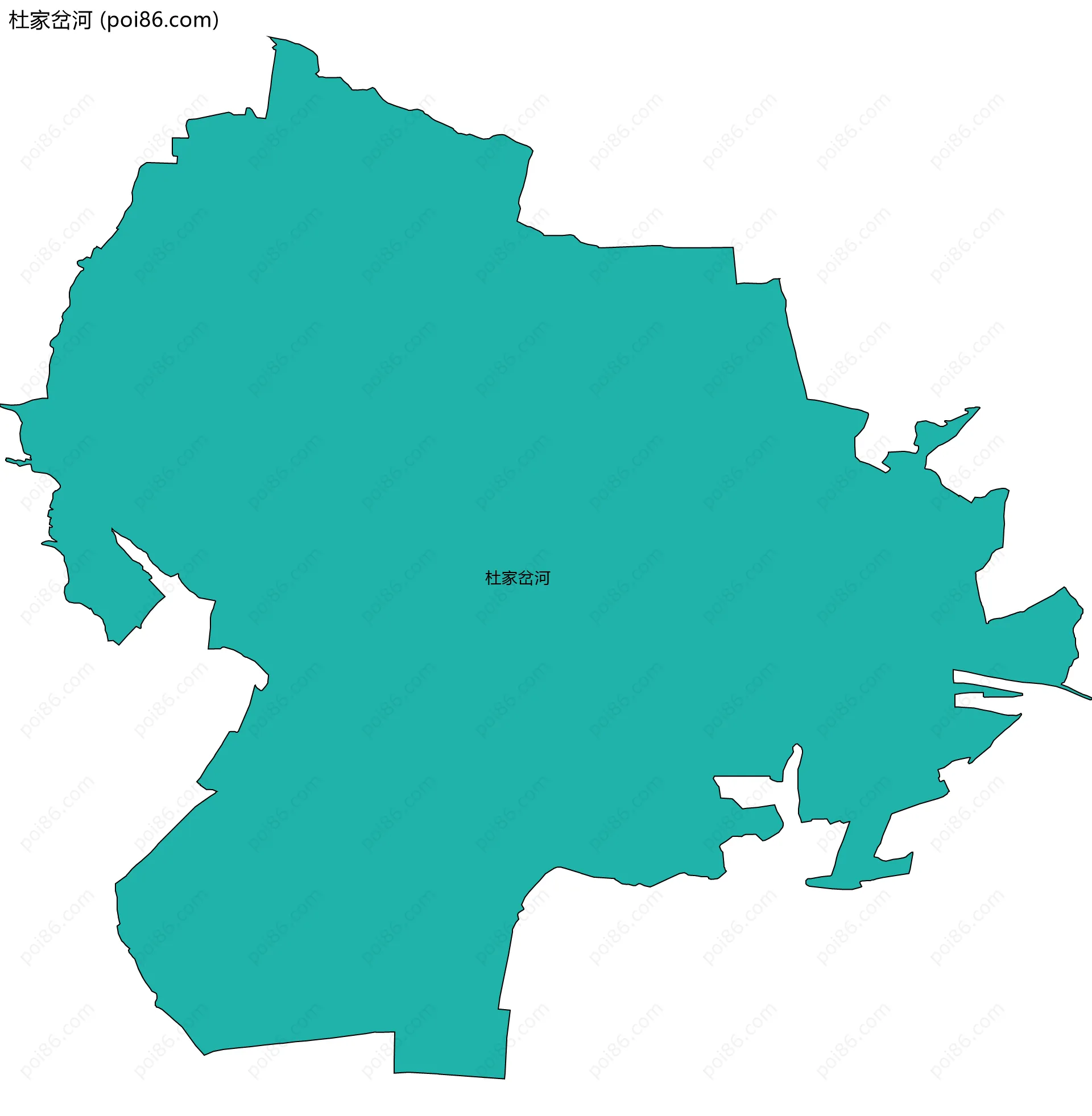 杜家岔河边界地图