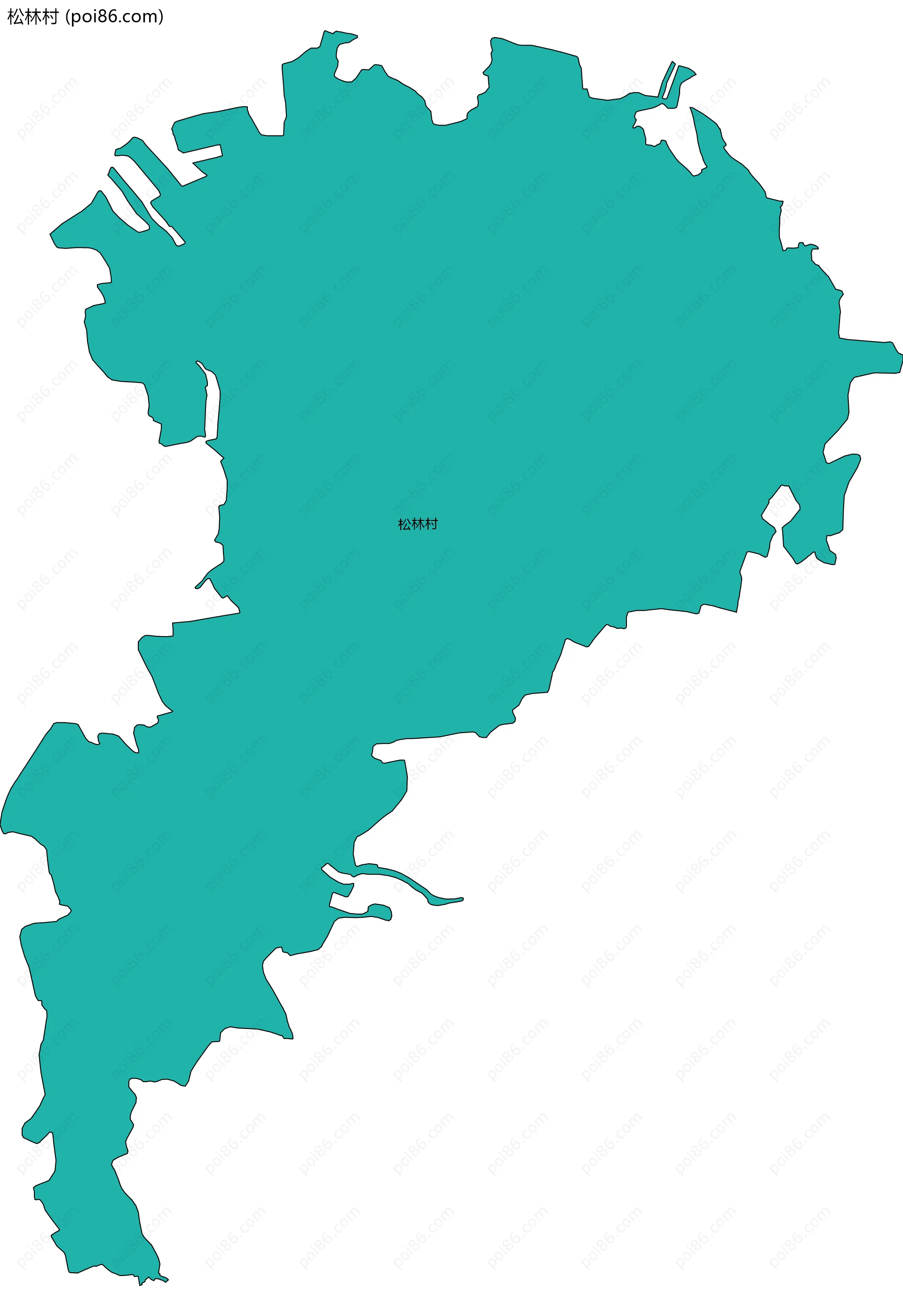 松林村边界地图