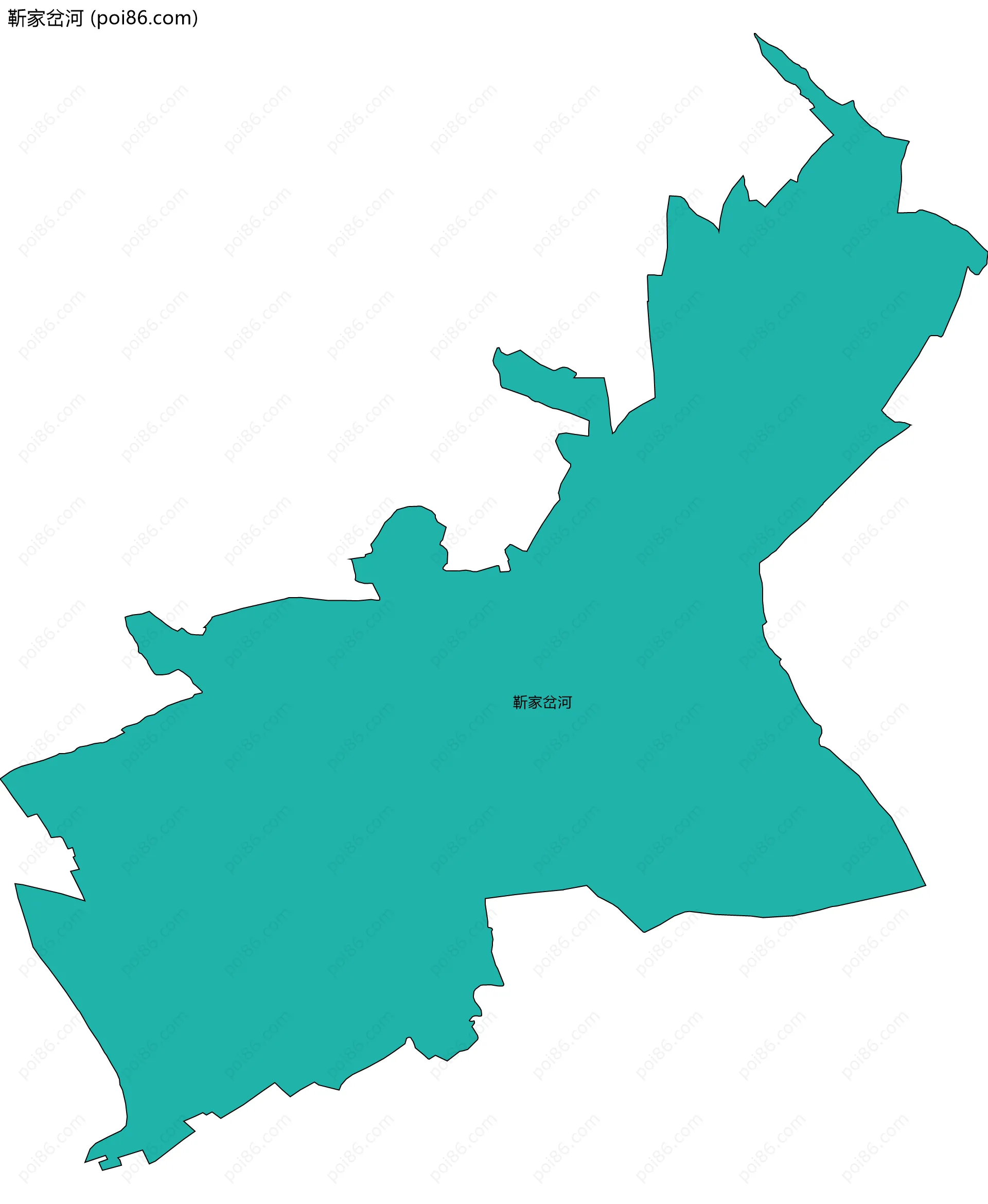 靳家岔河边界地图