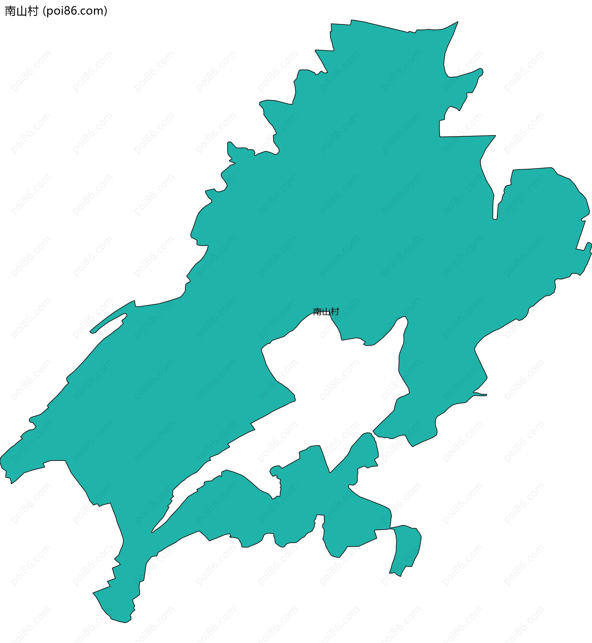 南山村边界地图