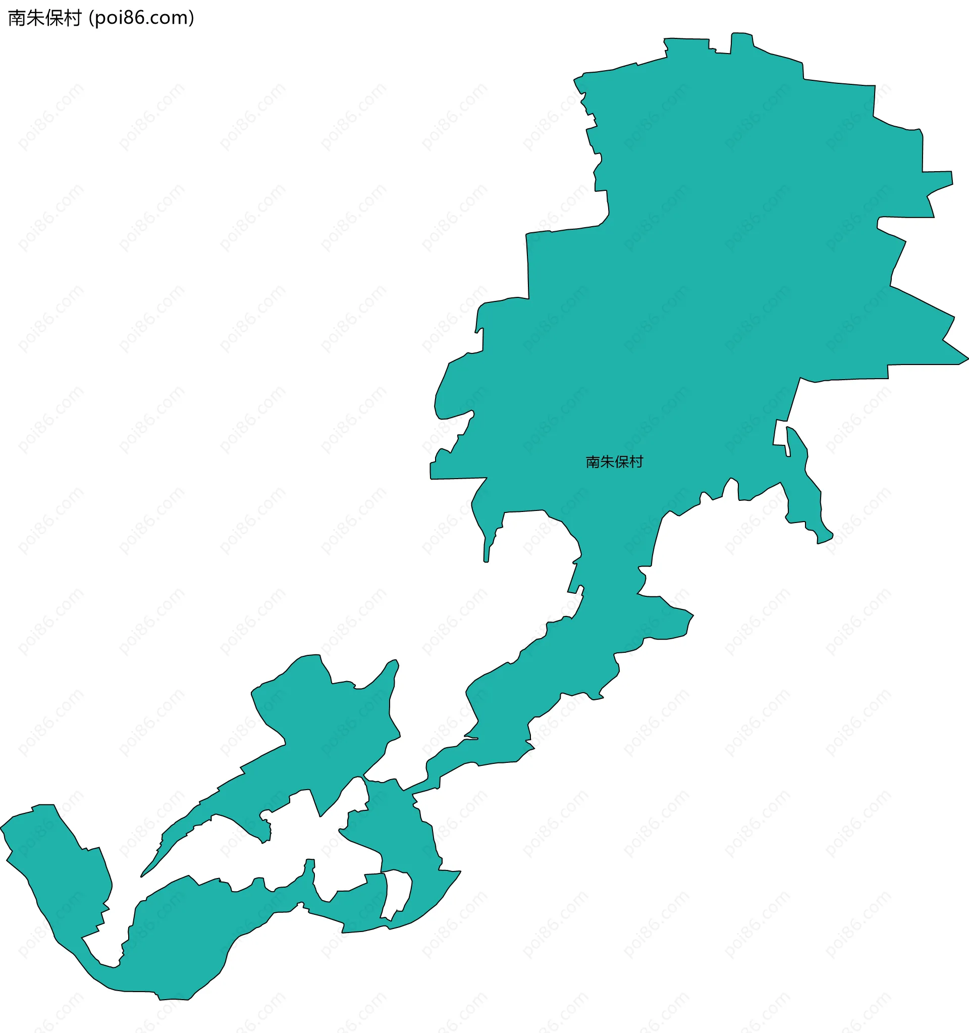 南朱保村边界地图