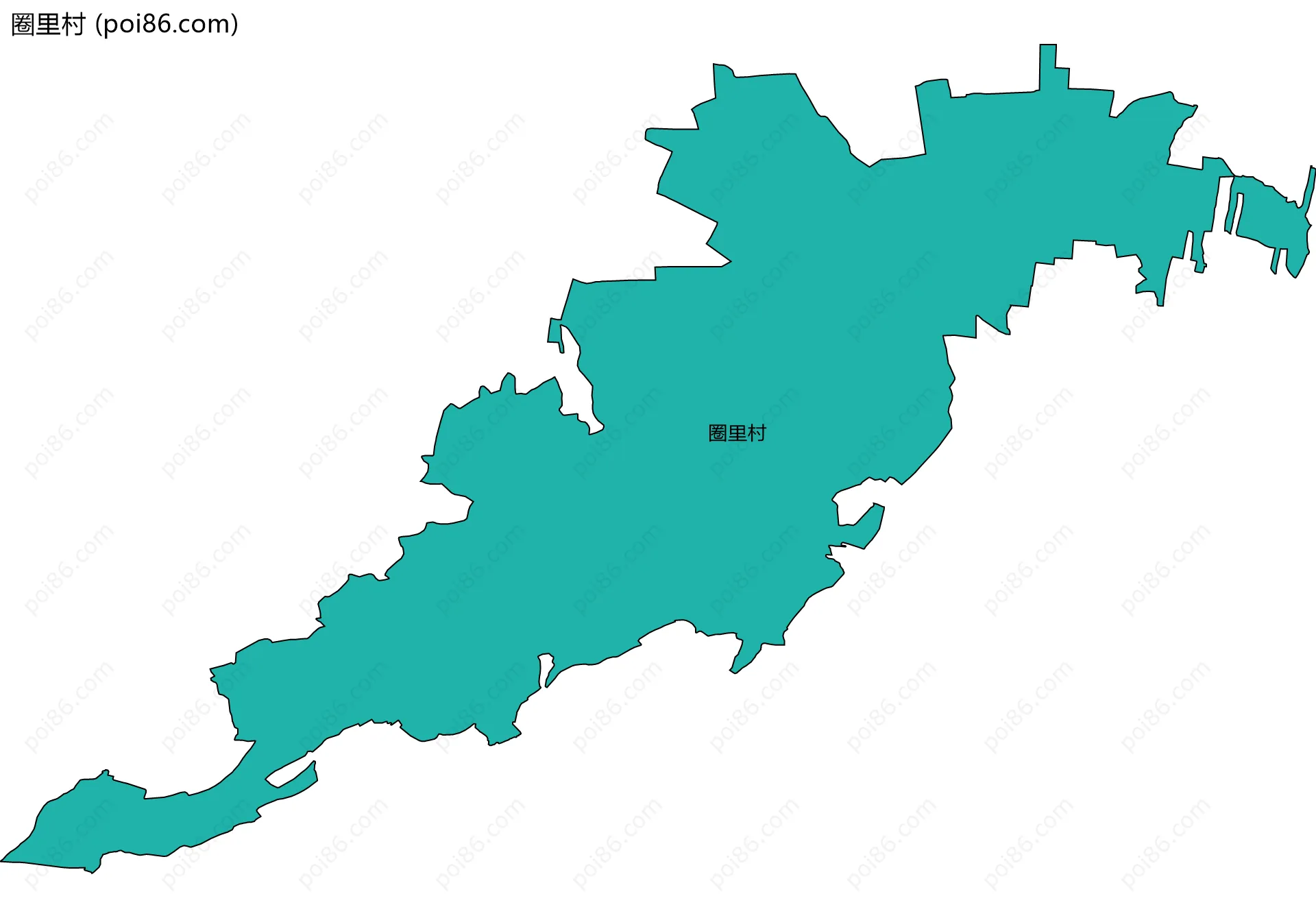 圈里村边界地图