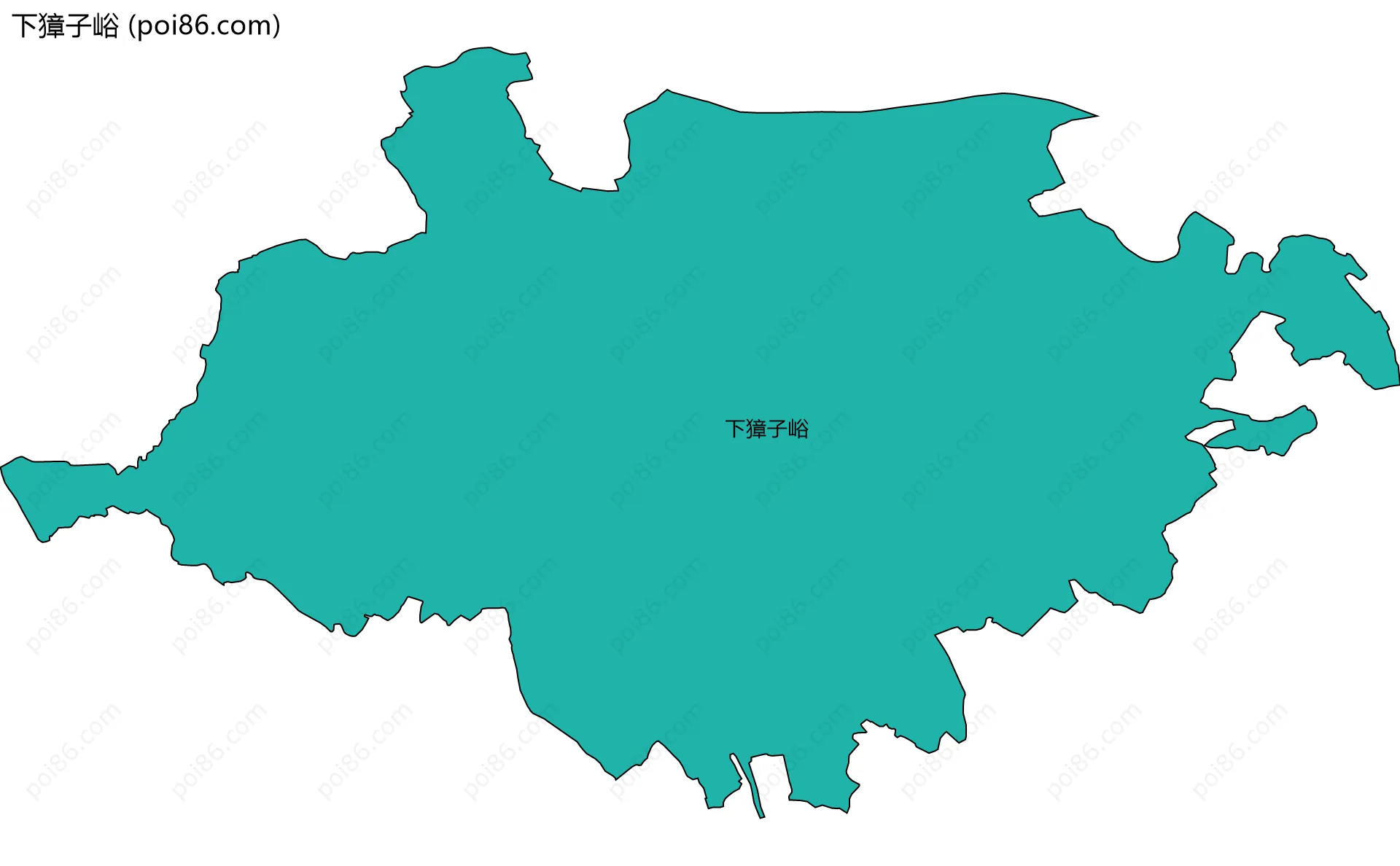 下獐子峪边界地图