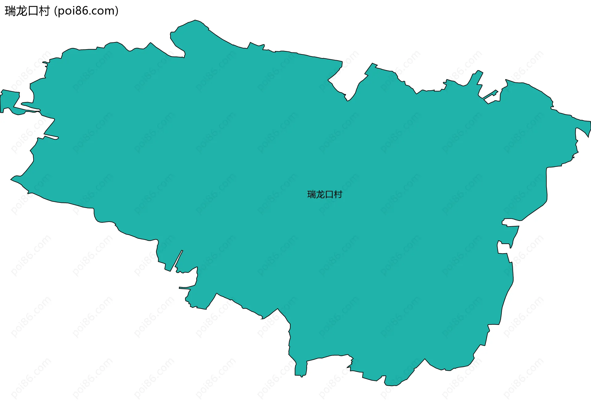 瑞龙口村边界地图