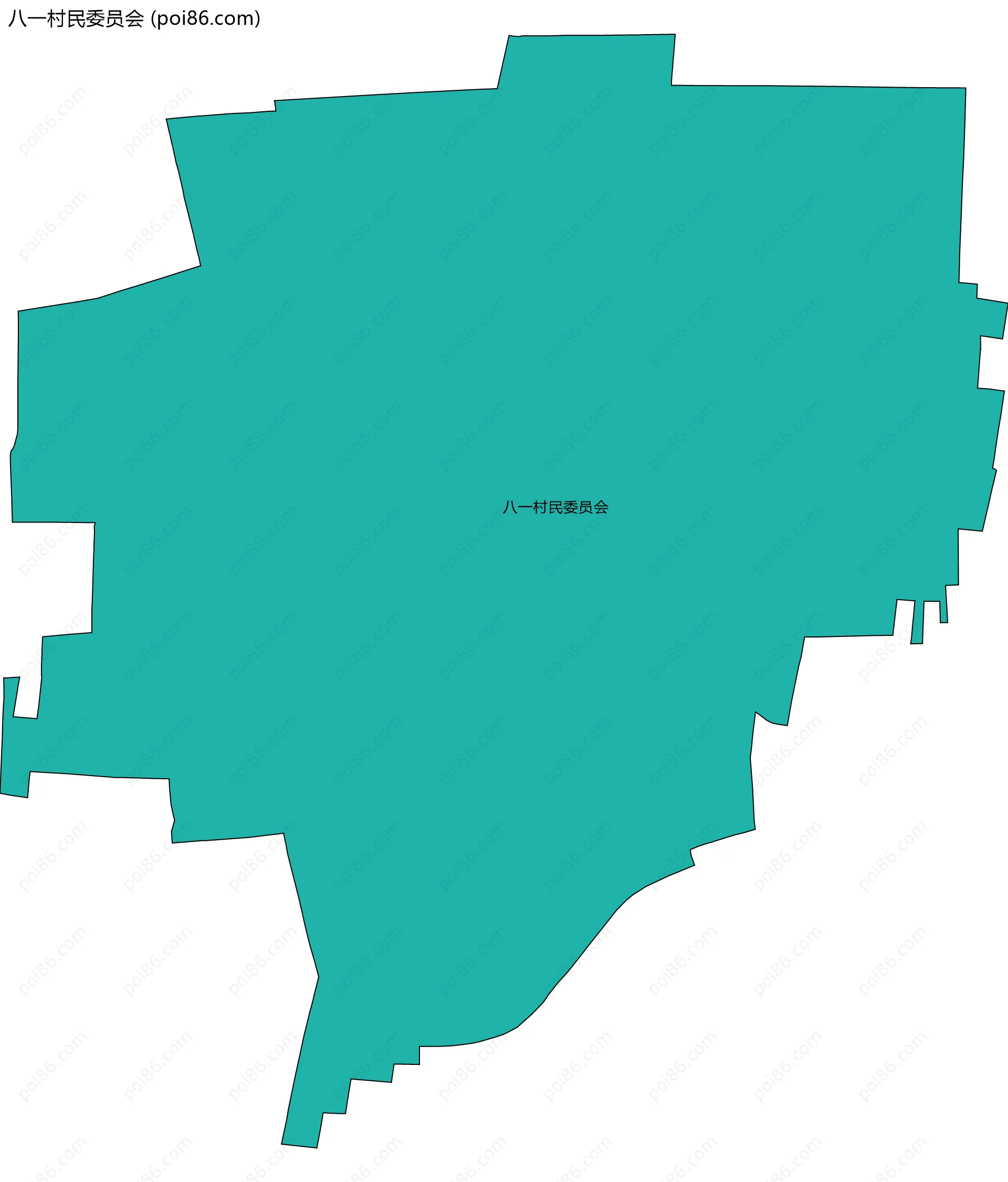 八一村民委员会边界地图