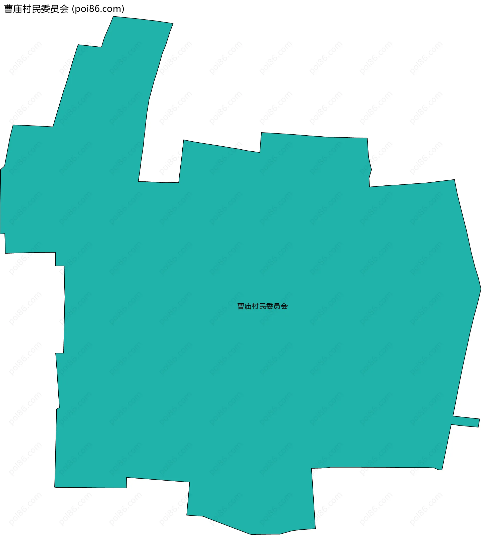 曹庙村民委员会边界地图