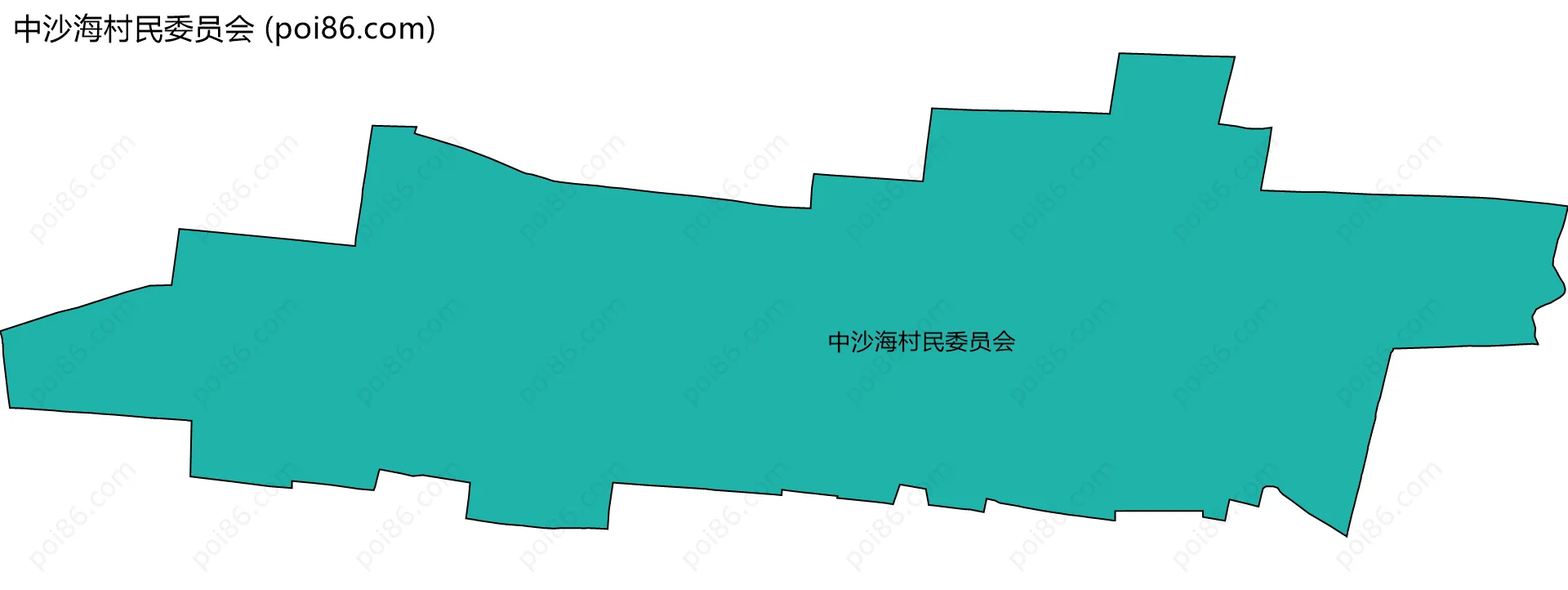 中沙海村民委员会边界地图